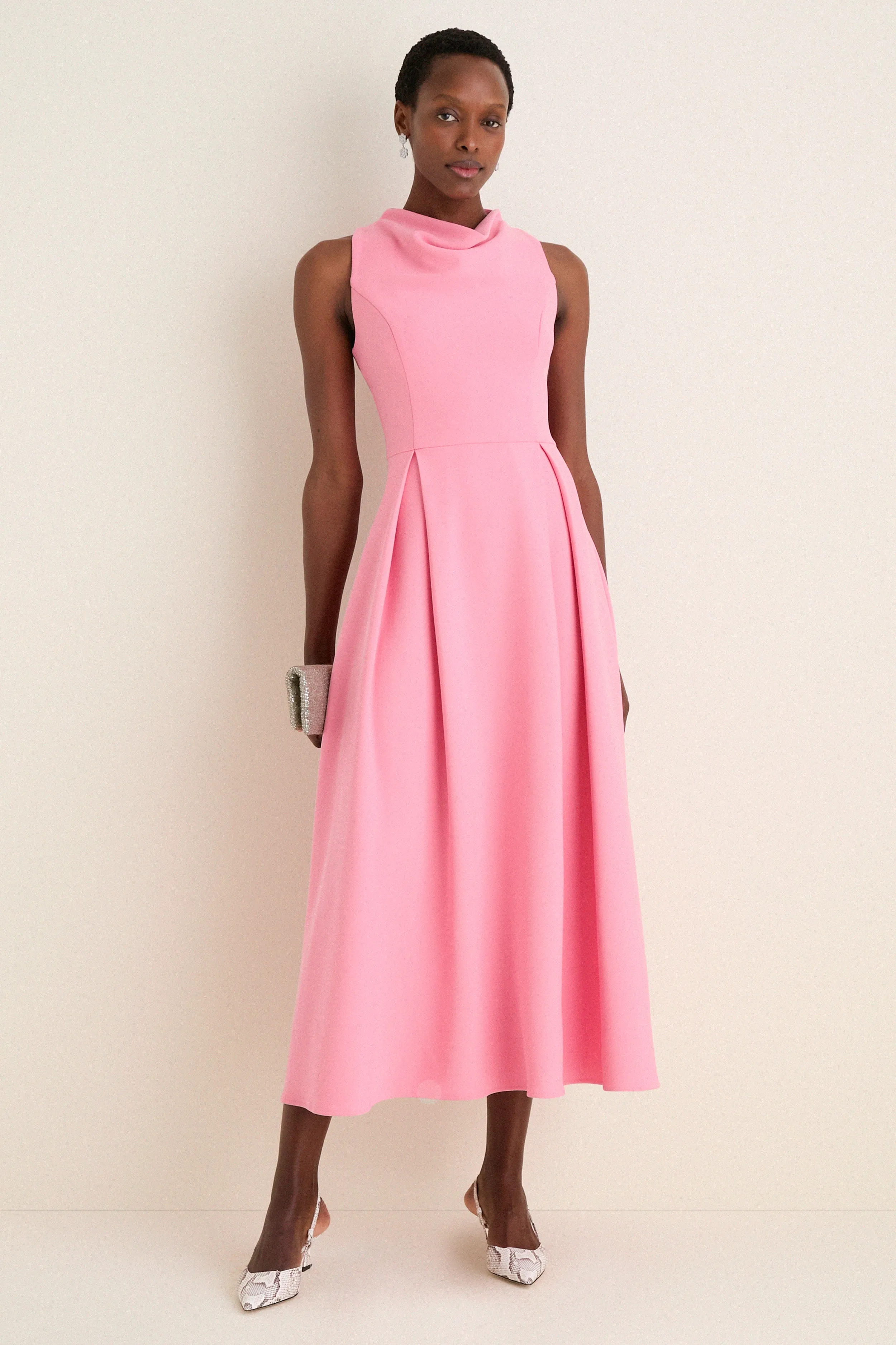 White Gold Delphine Pave Double Drop Earrings sold by Tuckernuck product image thumbnail 3