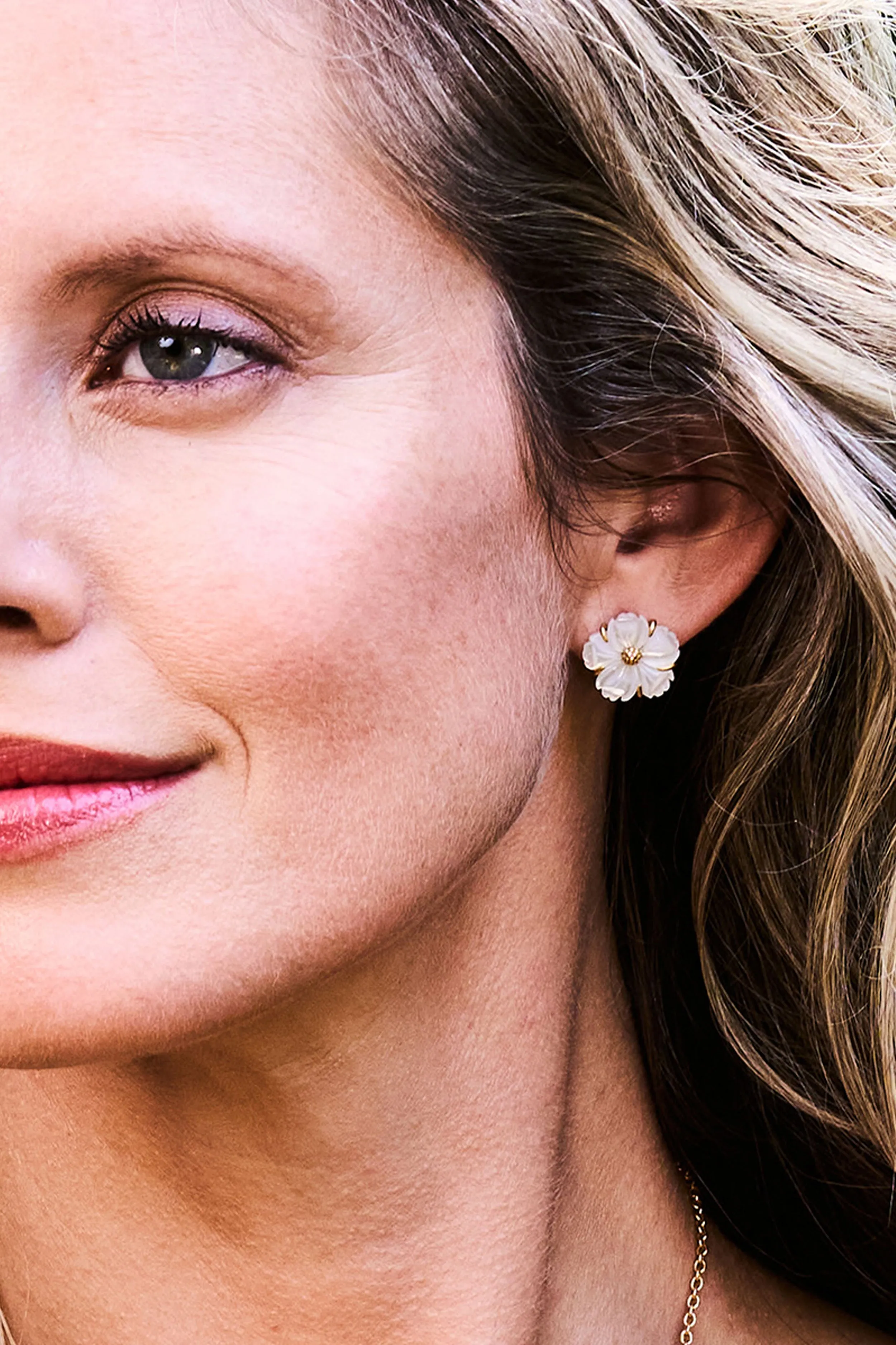 Mother of Pearl Meadow Garden Petite Stud Earrings sold by Tuckernuck product image thumbnail 4