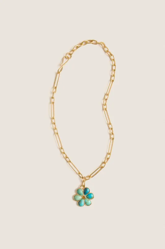 Tuckernuck x Lizzie Fortunato Turquoise Desert Daisy Necklace sold by Tuckernuck