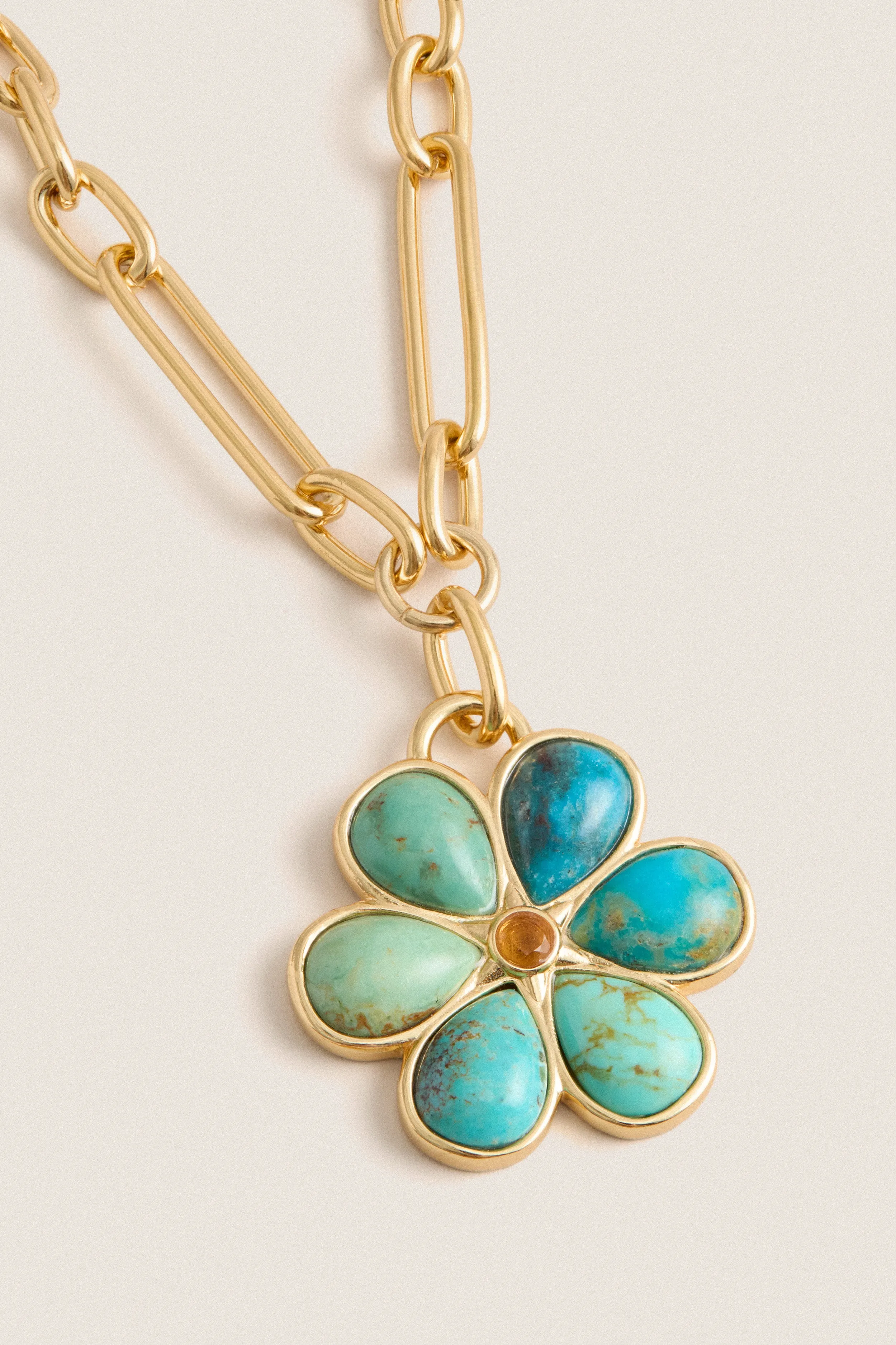 Tuckernuck x Lizzie Fortunato Turquoise Desert Daisy Necklace sold by Tuckernuck product image thumbnail 4