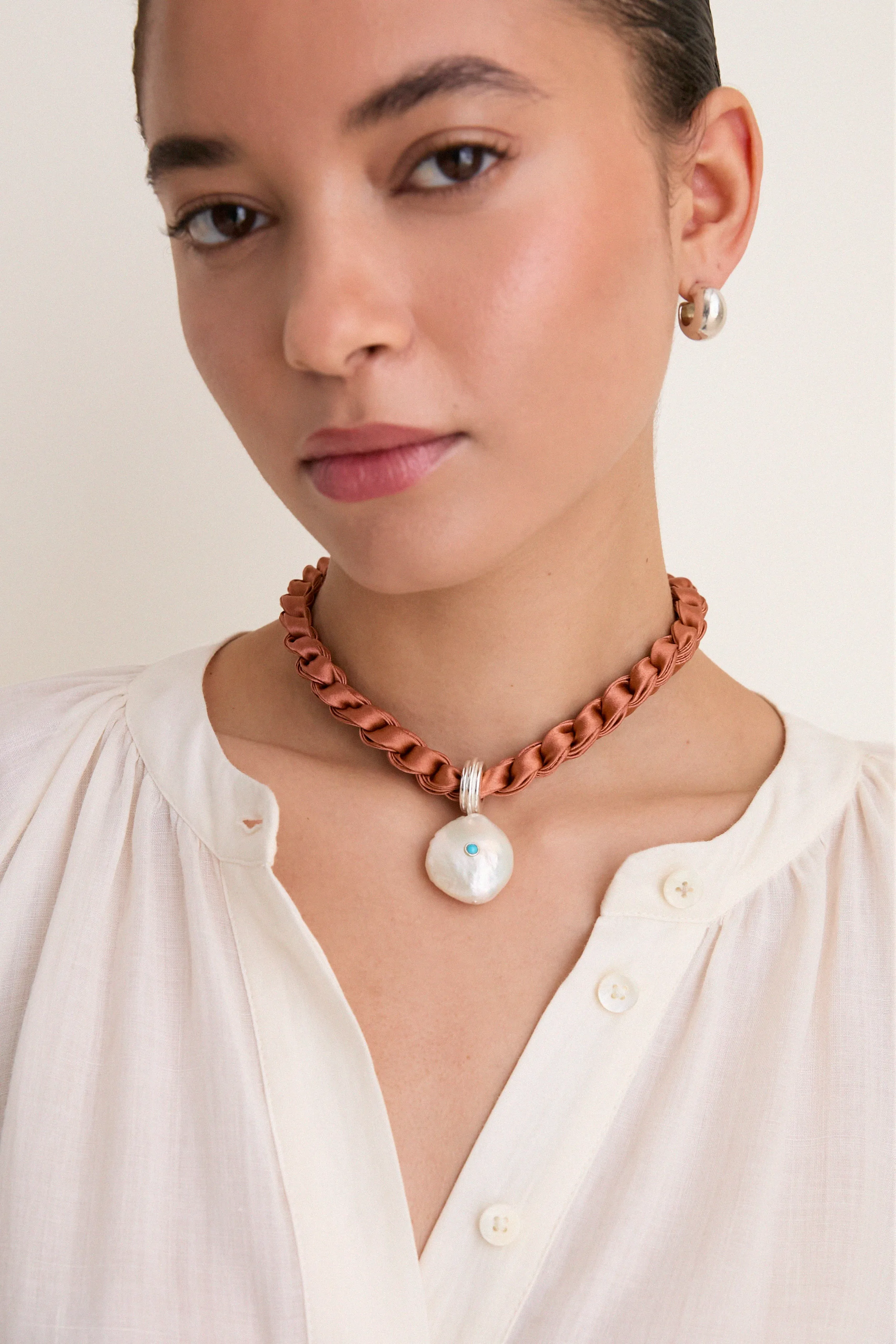 Tuckernuck x Lizzie Fortunato Desert Pearl Woven Collar Necklace sold by Tuckernuck product image thumbnail 2