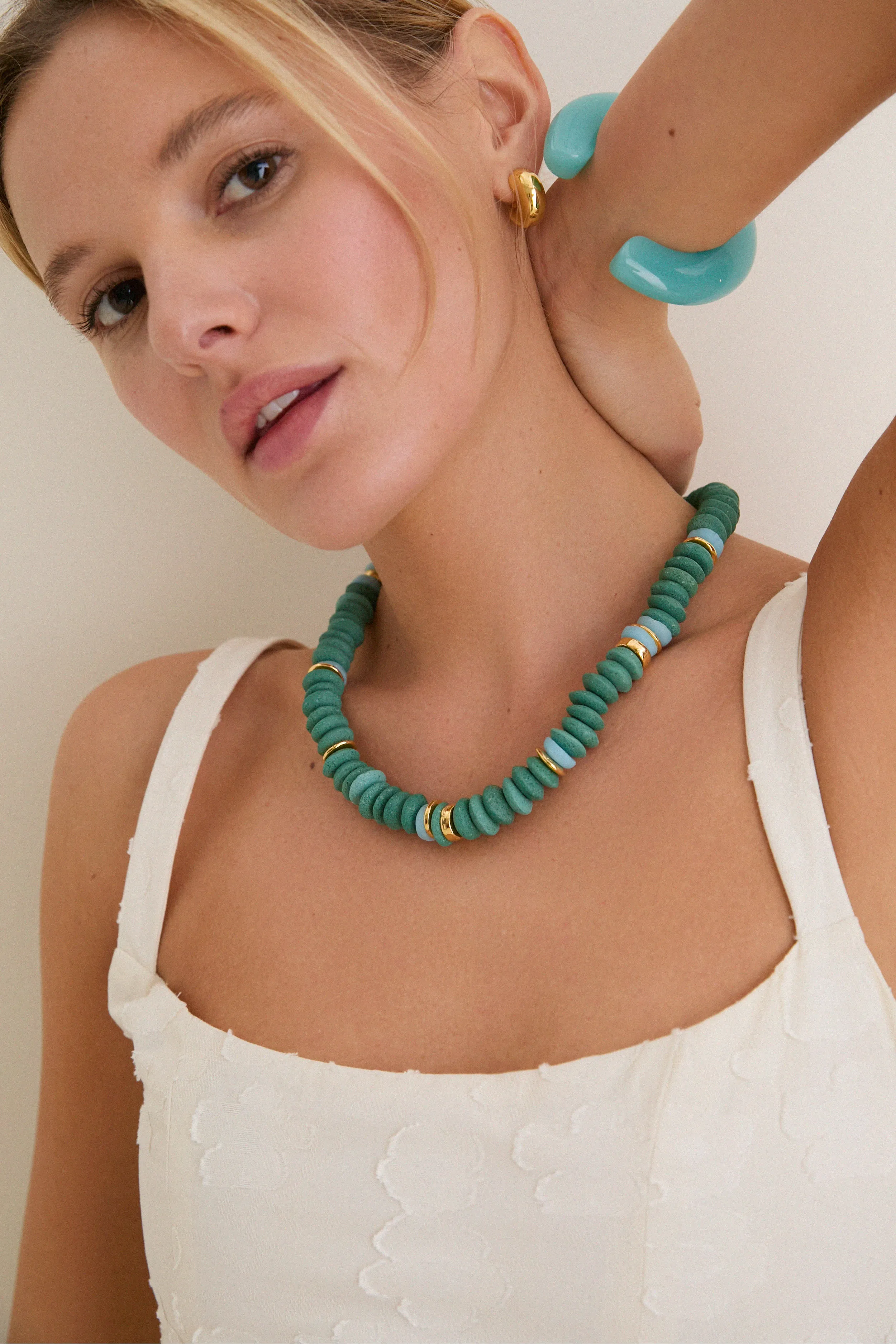 Tuckernuck x Lizzie Fortunato Stone Green Laguna Necklace sold by Tuckernuck product image thumbnail 2
