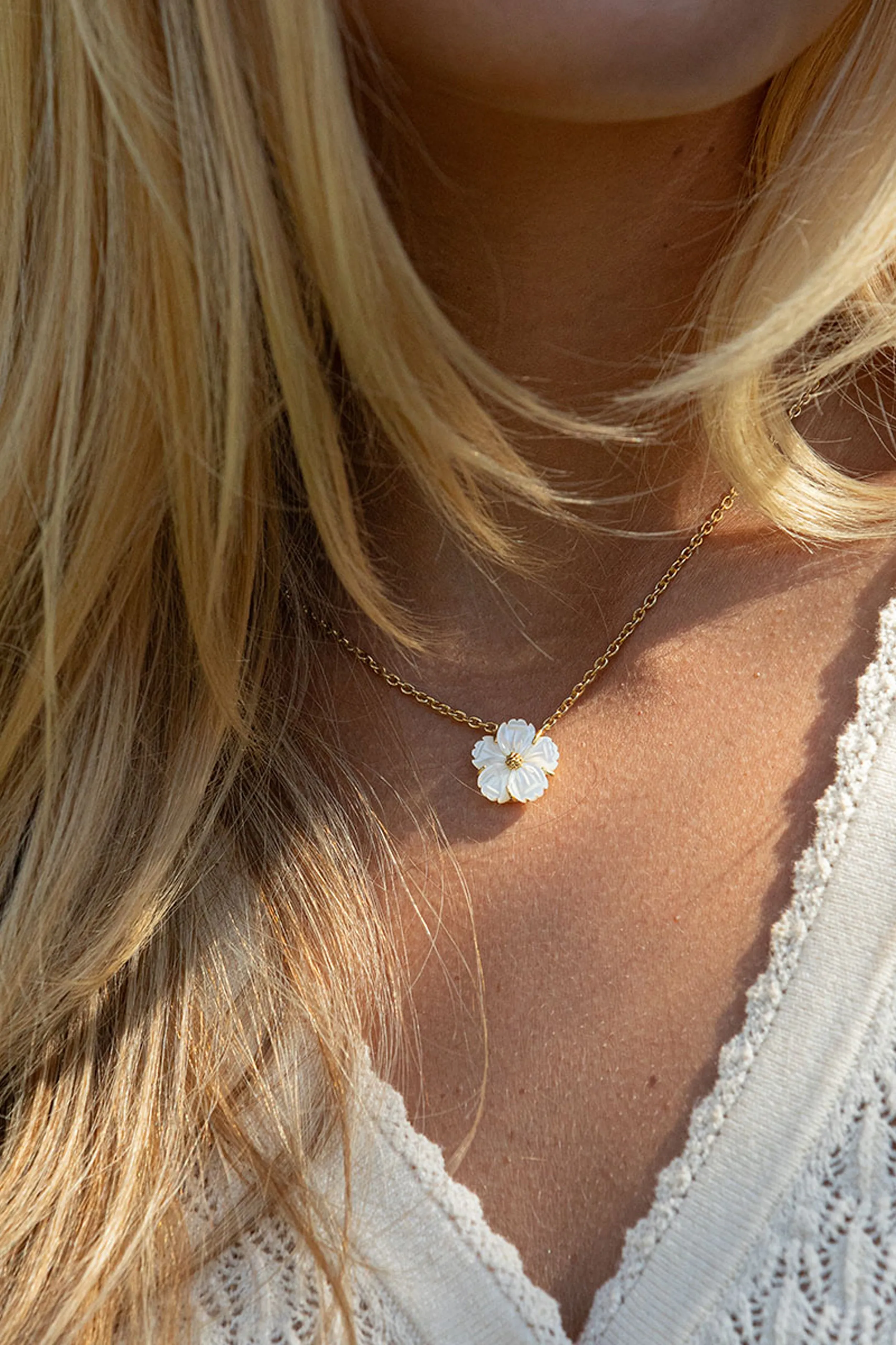 Mother of Pearl Meadow Garden Petite Station Necklace sold by Tuckernuck product image thumbnail 2