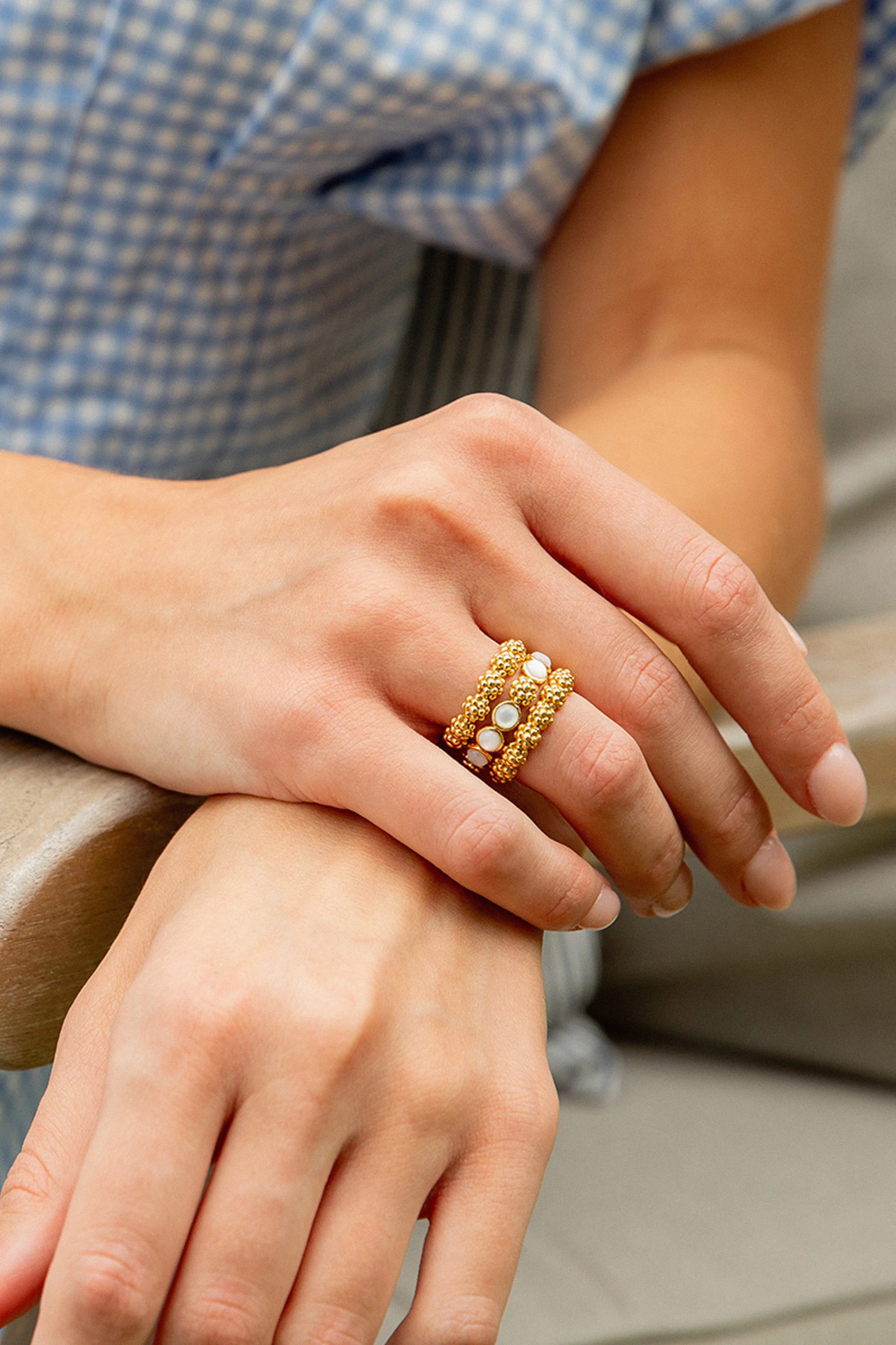 Mother of Pearl Berry Gem Ring sold by Tuckernuck product image thumbnail 2