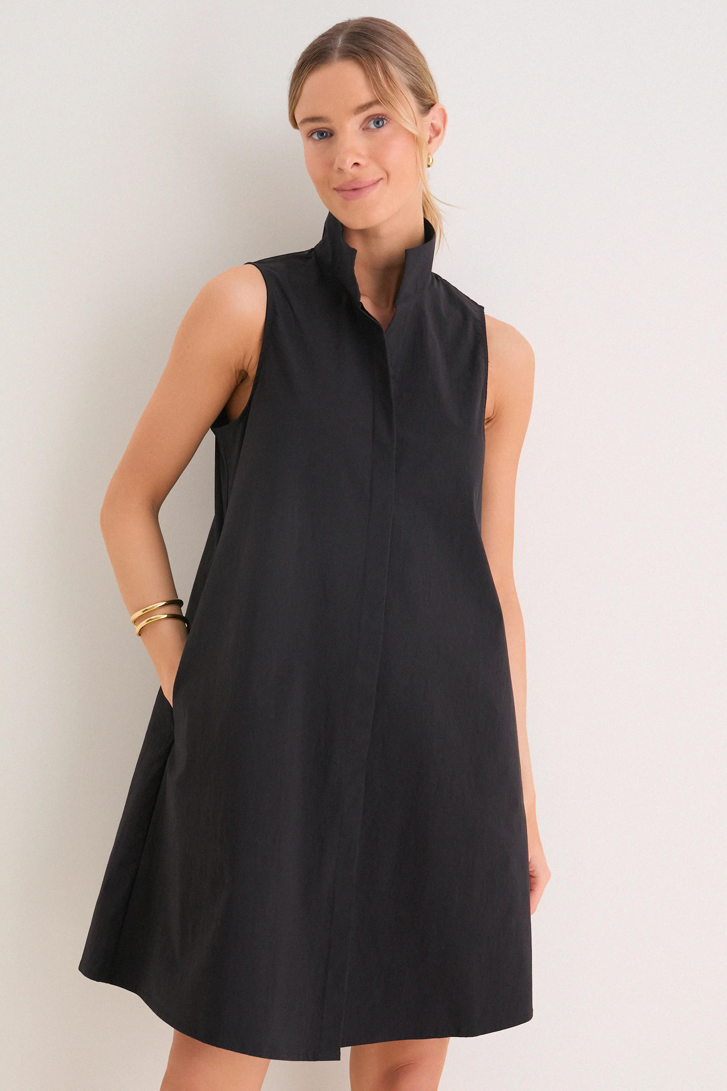 Black Sleeveless Charlie Dress sold by Tuckernuck
