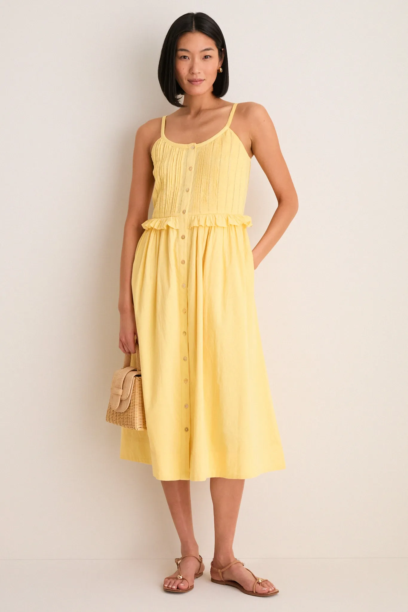 Yellow Alberte Solid Tank Dress sold by Tuckernuck product image thumbnail 2