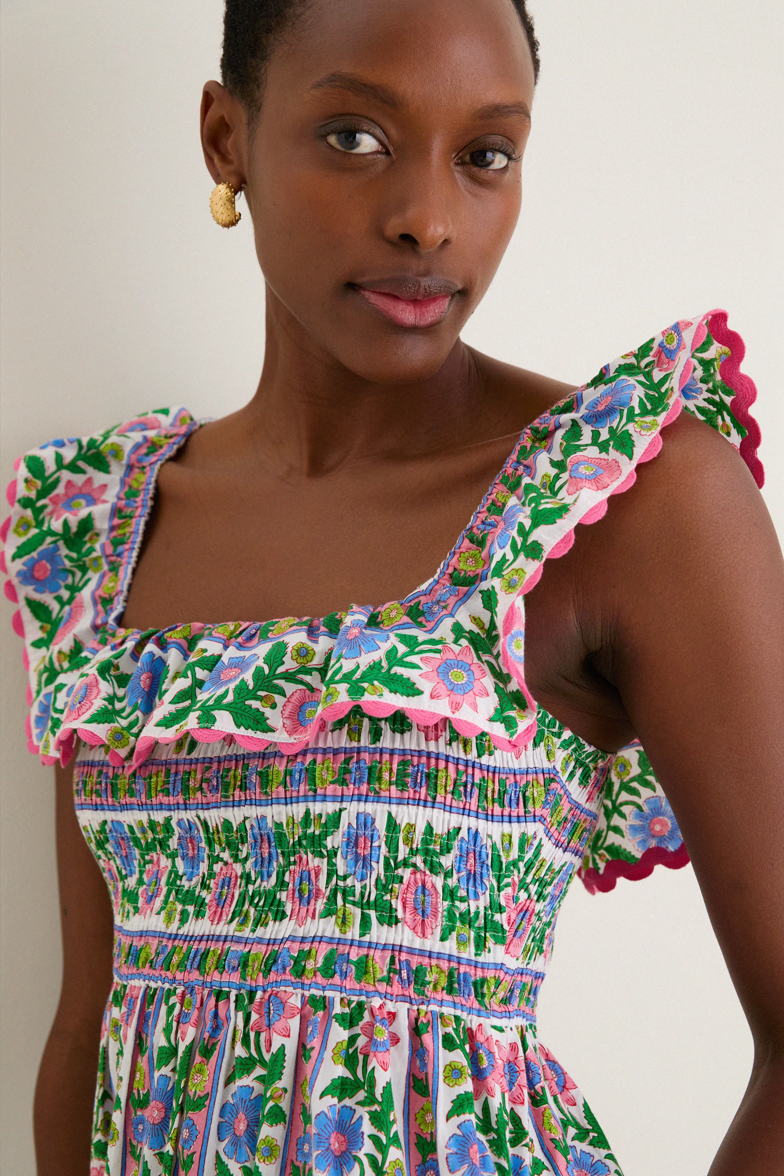 Folk Border Carrie Dress sold by Tuckernuck product image thumbnail 5