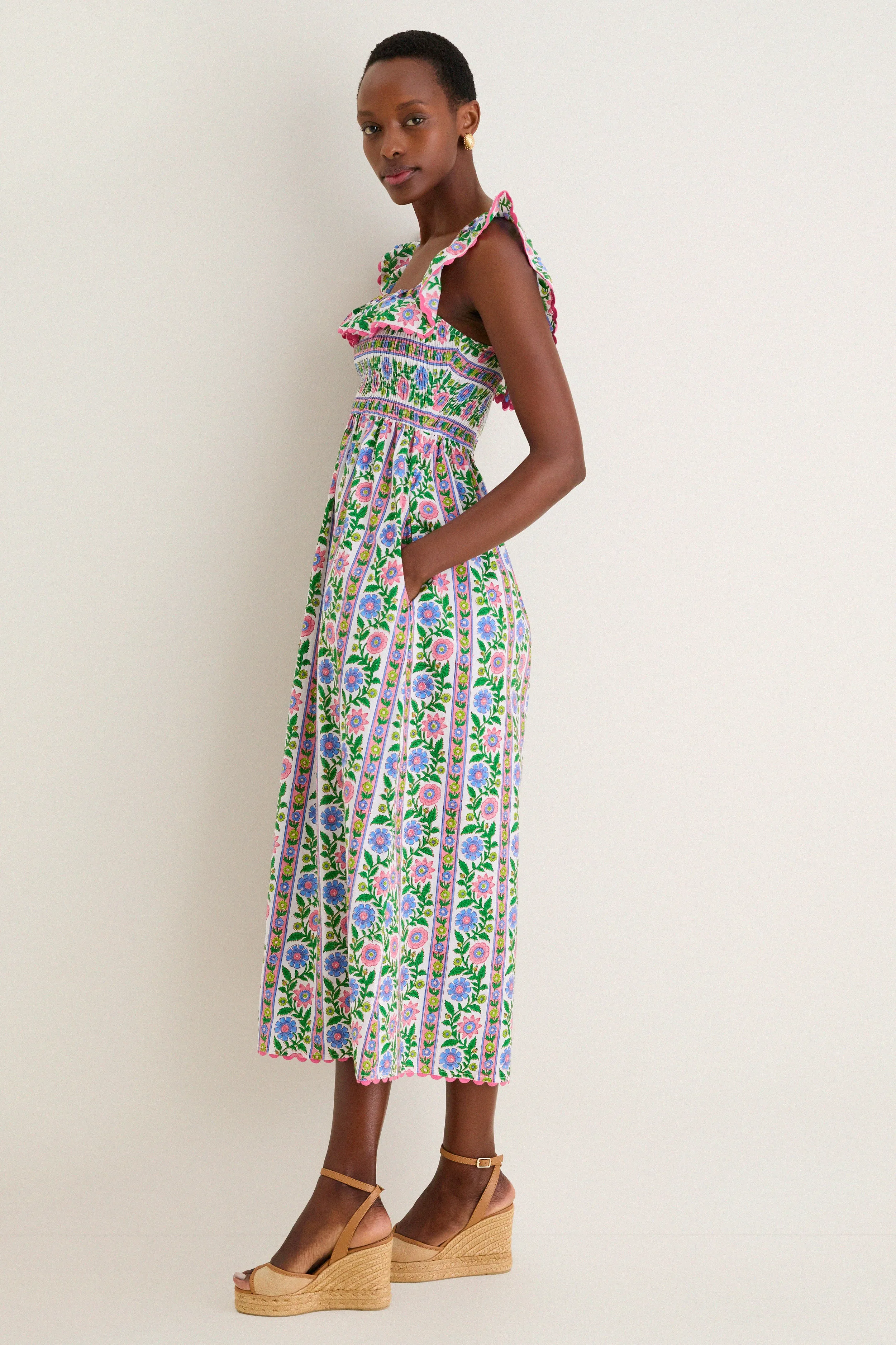 Folk Border Carrie Dress sold by Tuckernuck product image thumbnail 3
