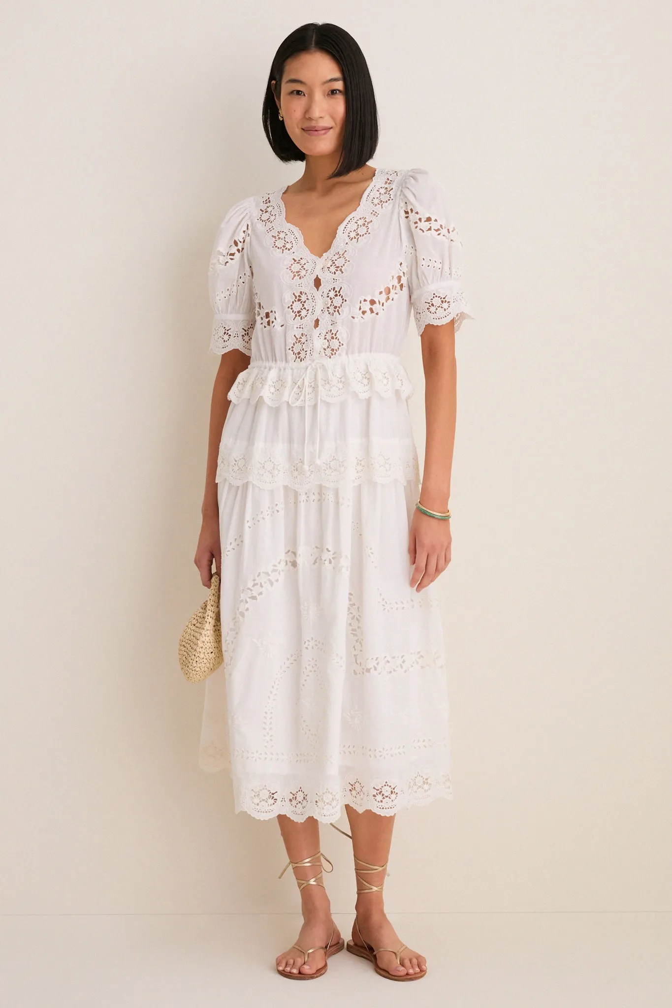 Moss Agate and Clear Semi Stone Cuff Set sold by Tuckernuck product image thumbnail 3