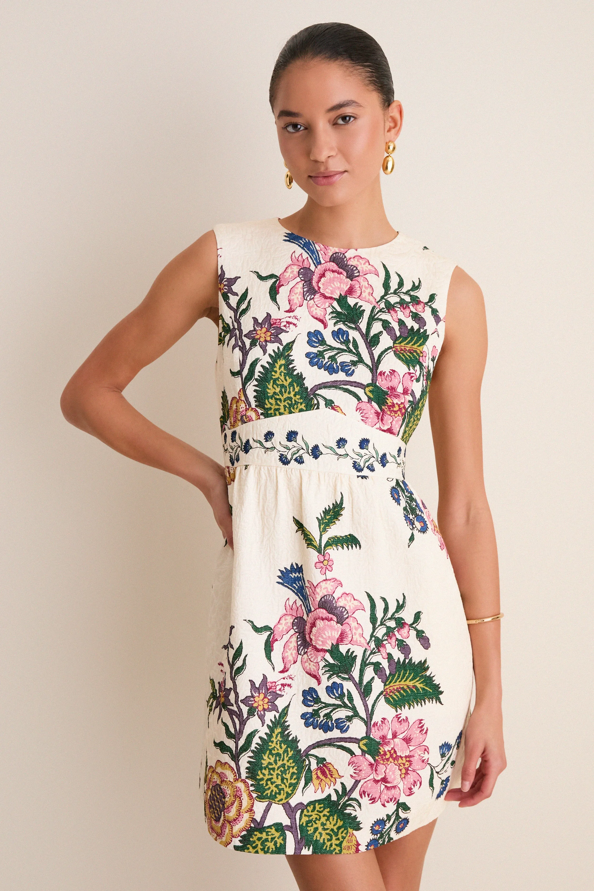 Belle Bouquet Jacquard Victorie Mini Dress sold by Tuckernuck