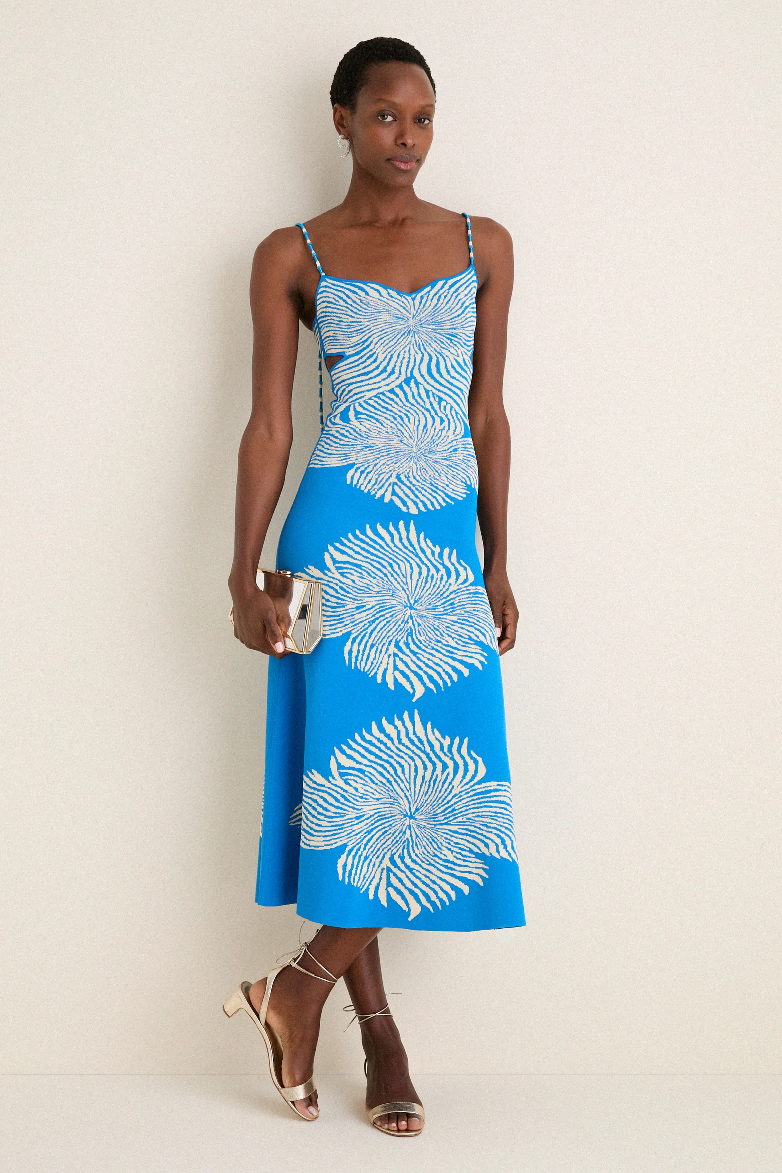 Gold, Silver and Crystal Luna Braided Pave Earrings sold by Tuckernuck product image thumbnail 3