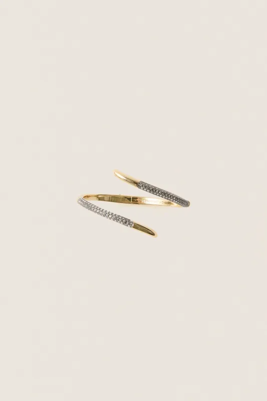 Gold, Gunmetal and Crystal Vesey Cuff sold by Tuckernuck