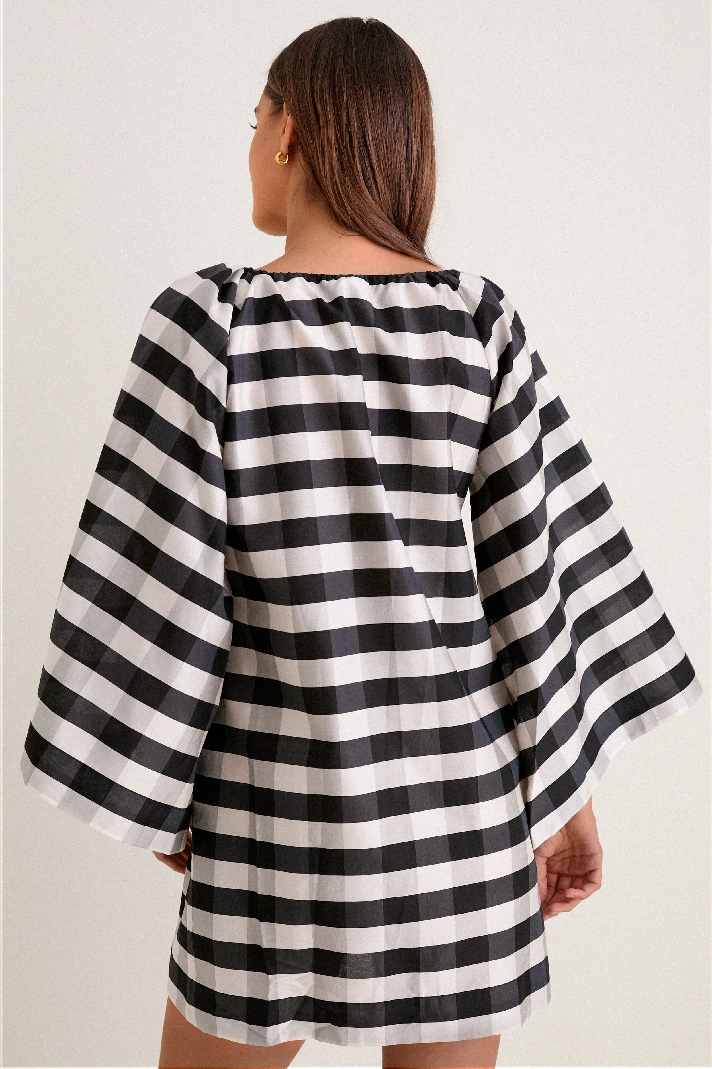 Midnight Check Claudine Mini Dress sold by Tuckernuck product image thumbnail 4