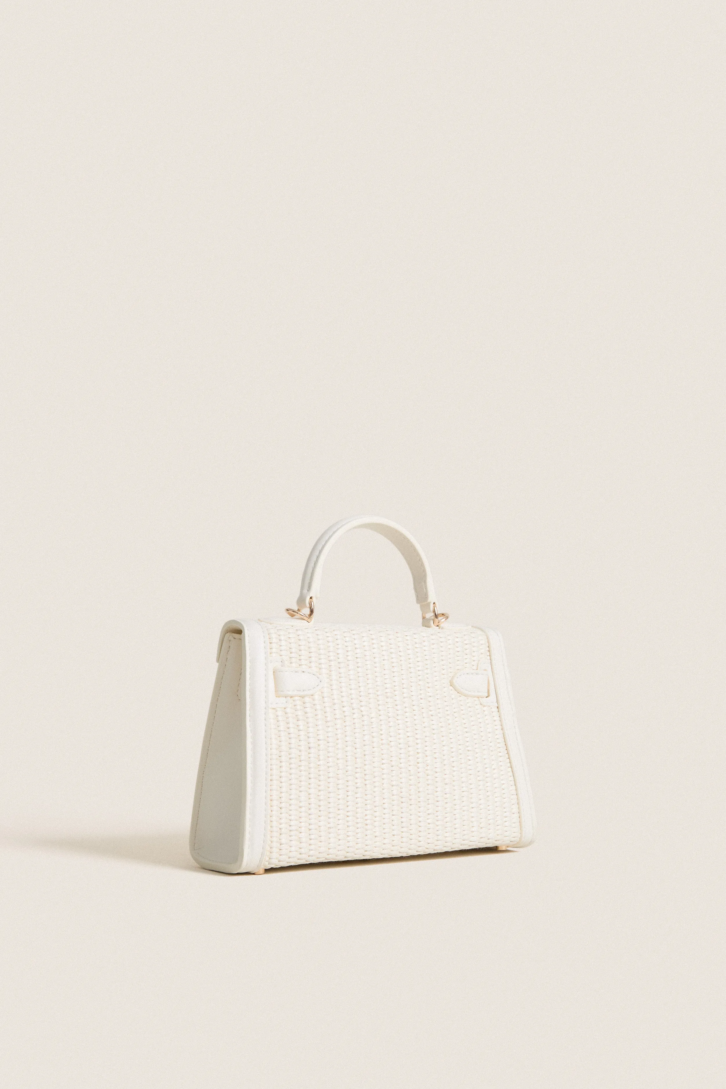 Cream Hariette Raffia Handle Bag sold by Tuckernuck product image thumbnail 5