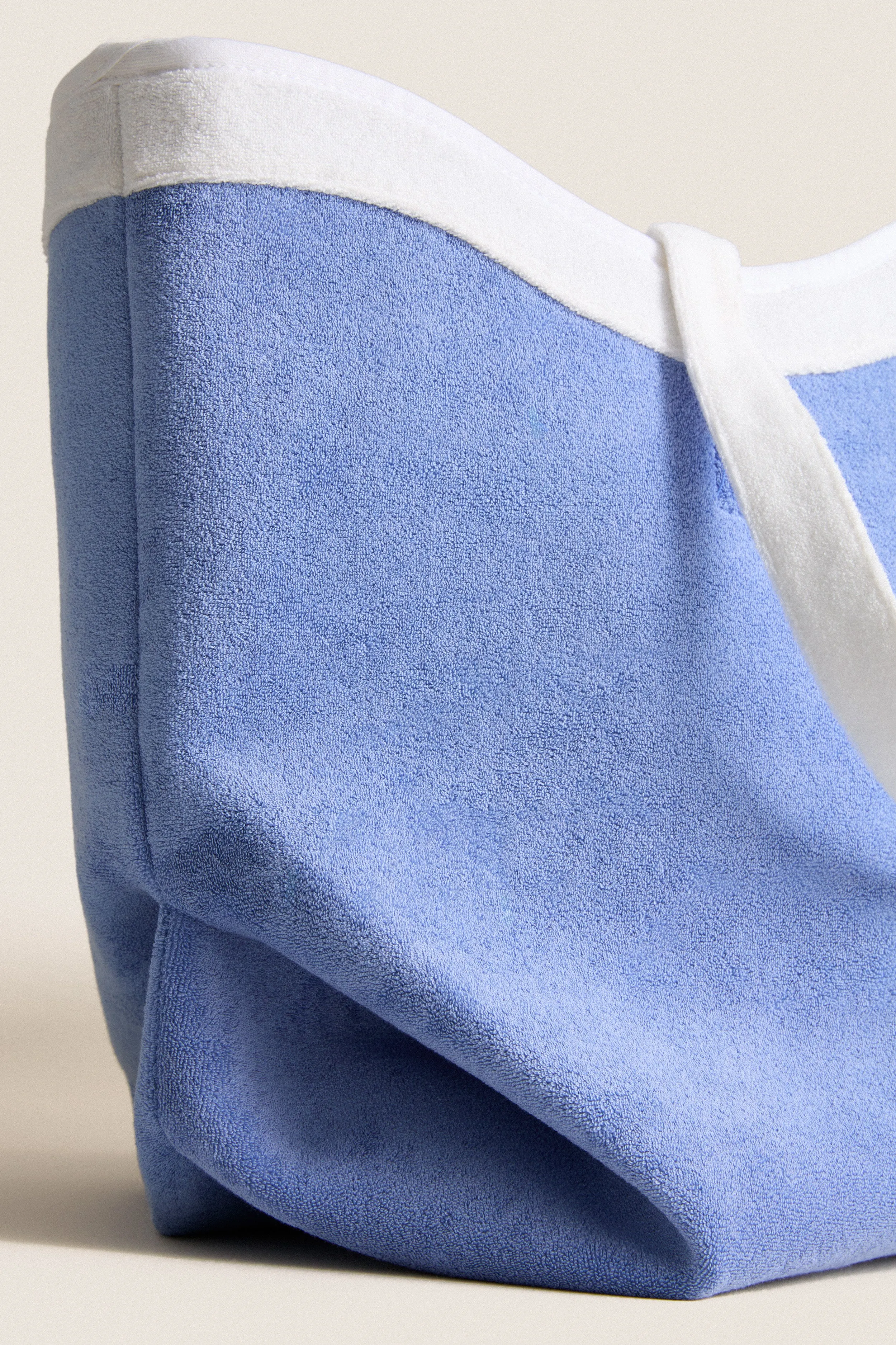 Cornflower and White Terrycloth August Tote sold by Tuckernuck product image thumbnail 3