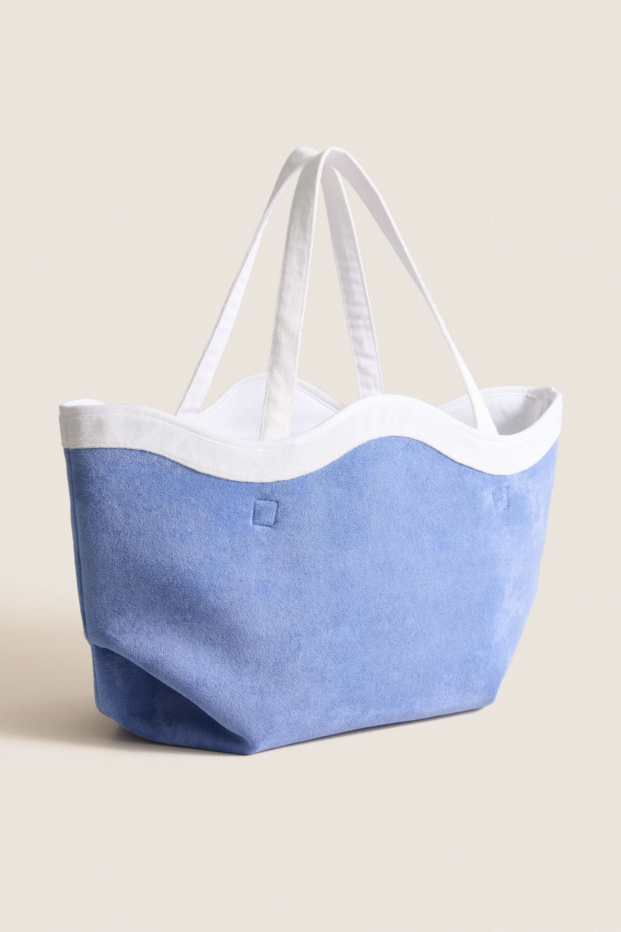 Cornflower and White Terrycloth August Tote sold by Tuckernuck product image thumbnail 5