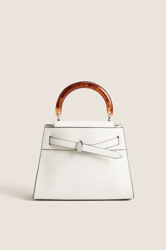 Off White Resin Veronica Beard Dash Top Handle sold by Tuckernuck