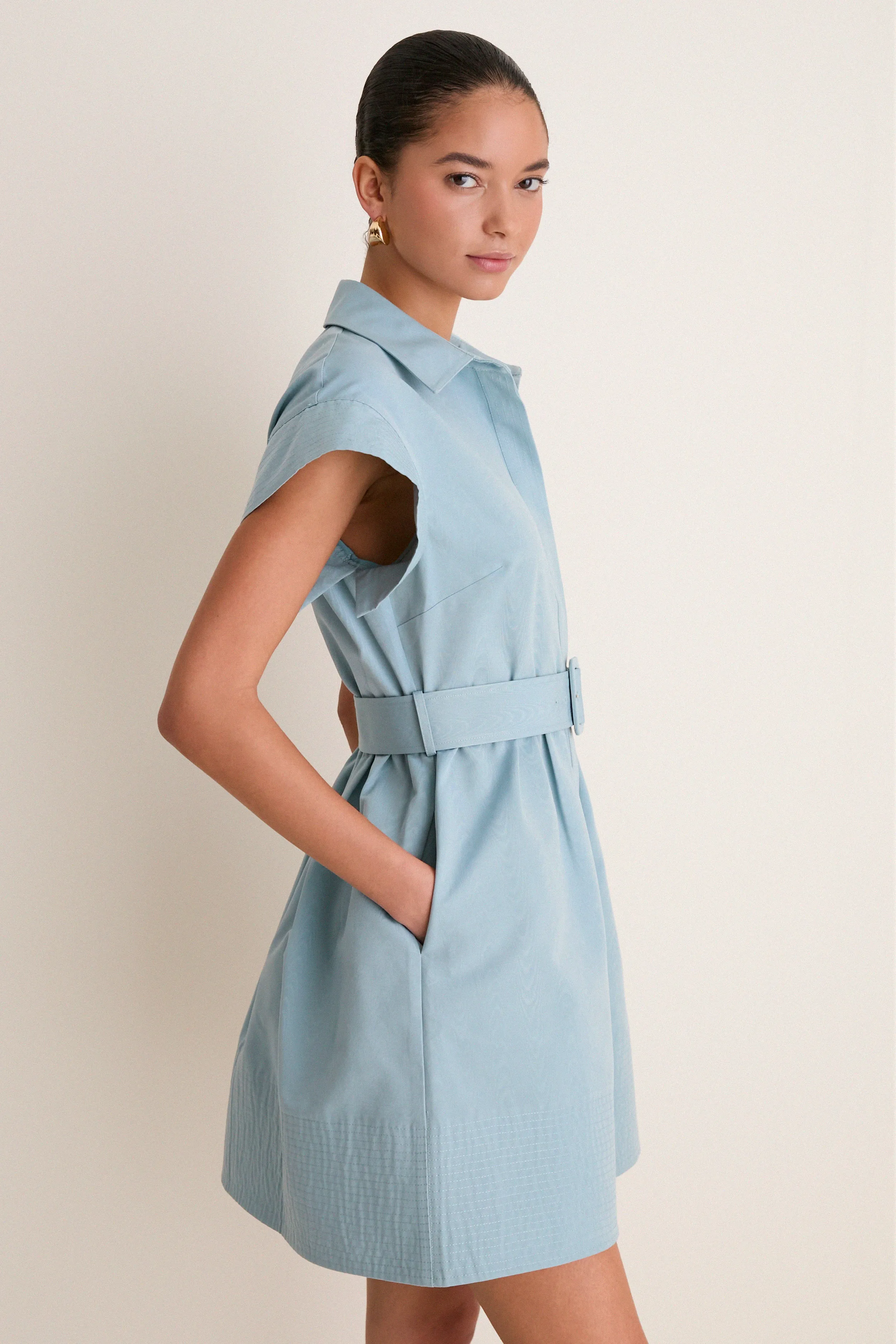 Slate Blue Mini Chloe Dress sold by Tuckernuck product image thumbnail 3