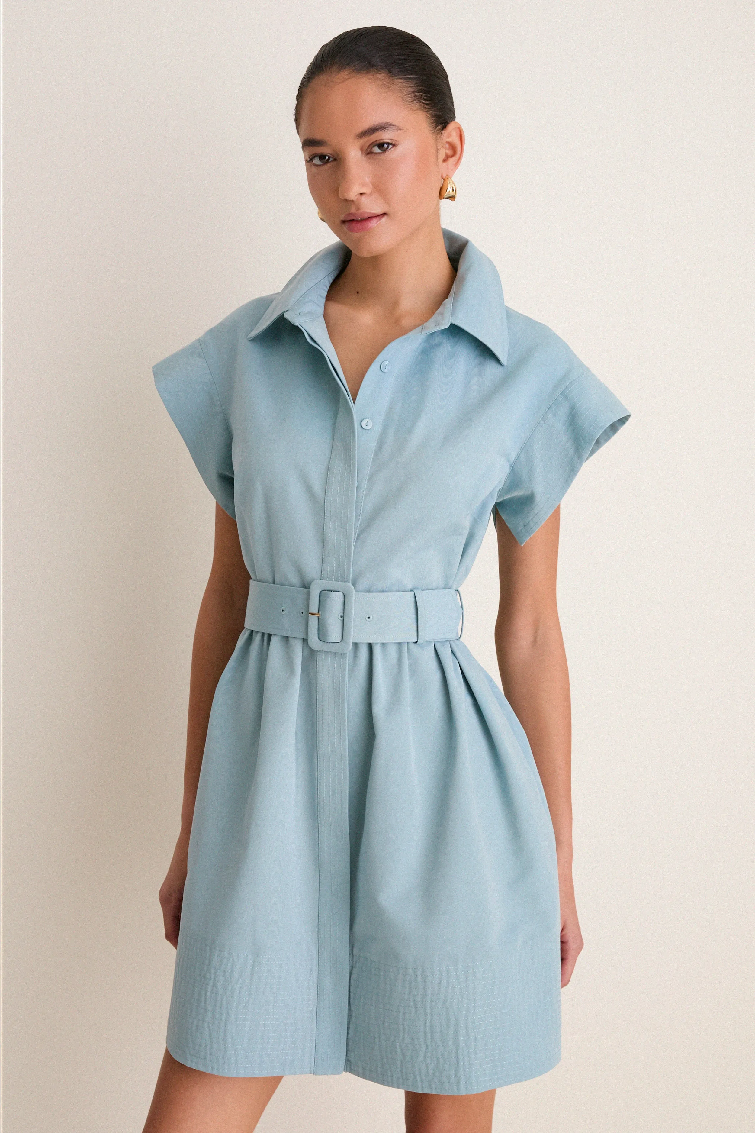 Slate Blue Mini Chloe Dress sold by Tuckernuck