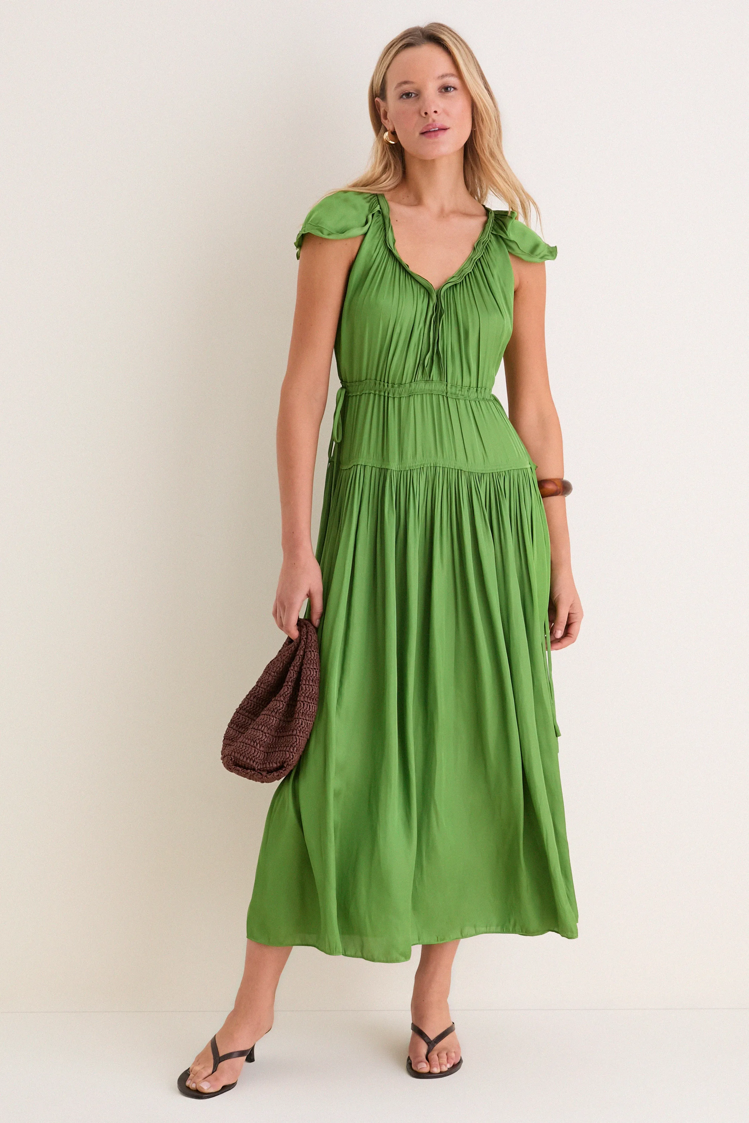 Cactus Sienna Pintuck Maxi Dress sold by Tuckernuck