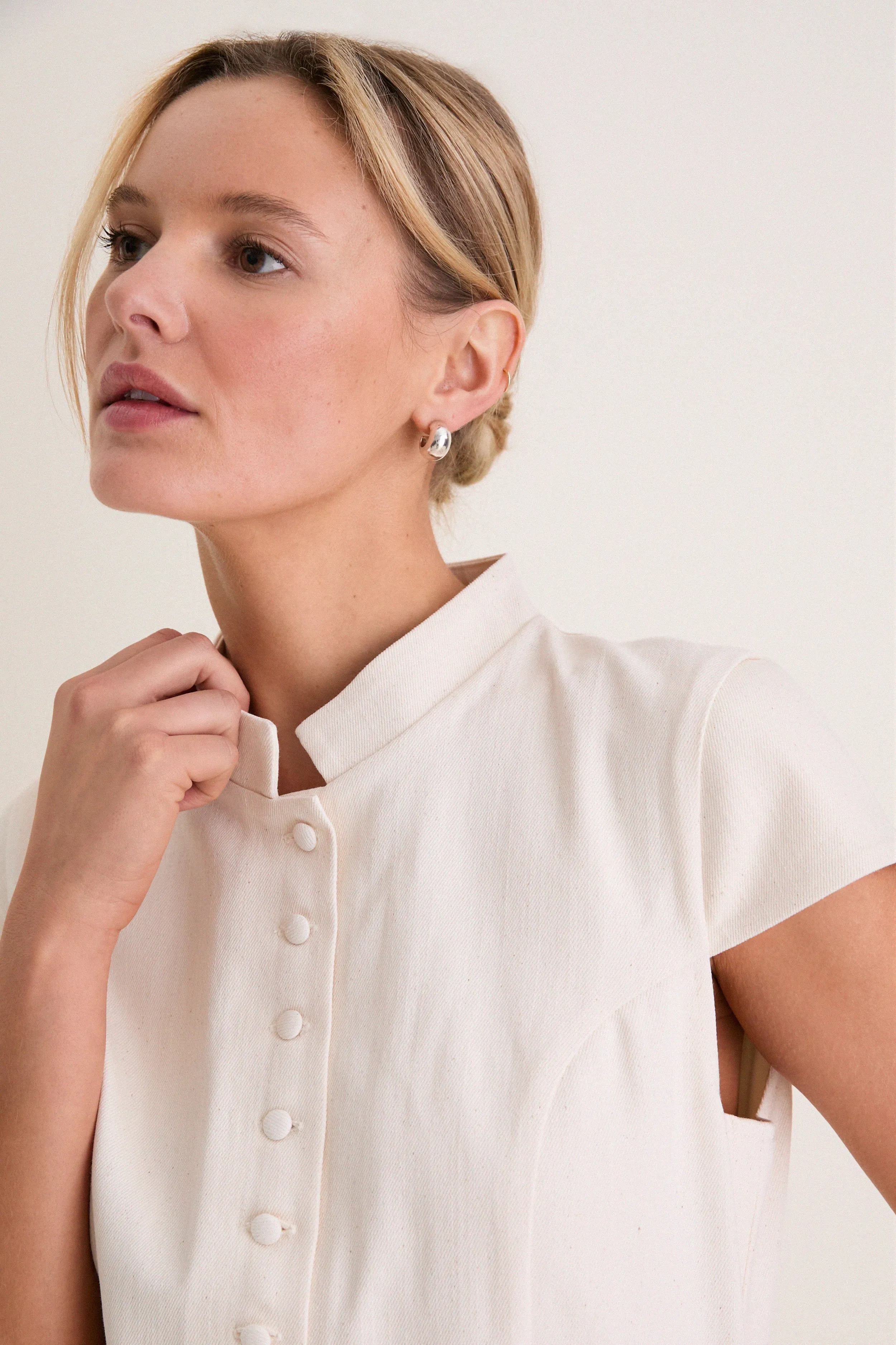 Ecru Summer Denim Amoako Dress sold by Tuckernuck product image thumbnail 2