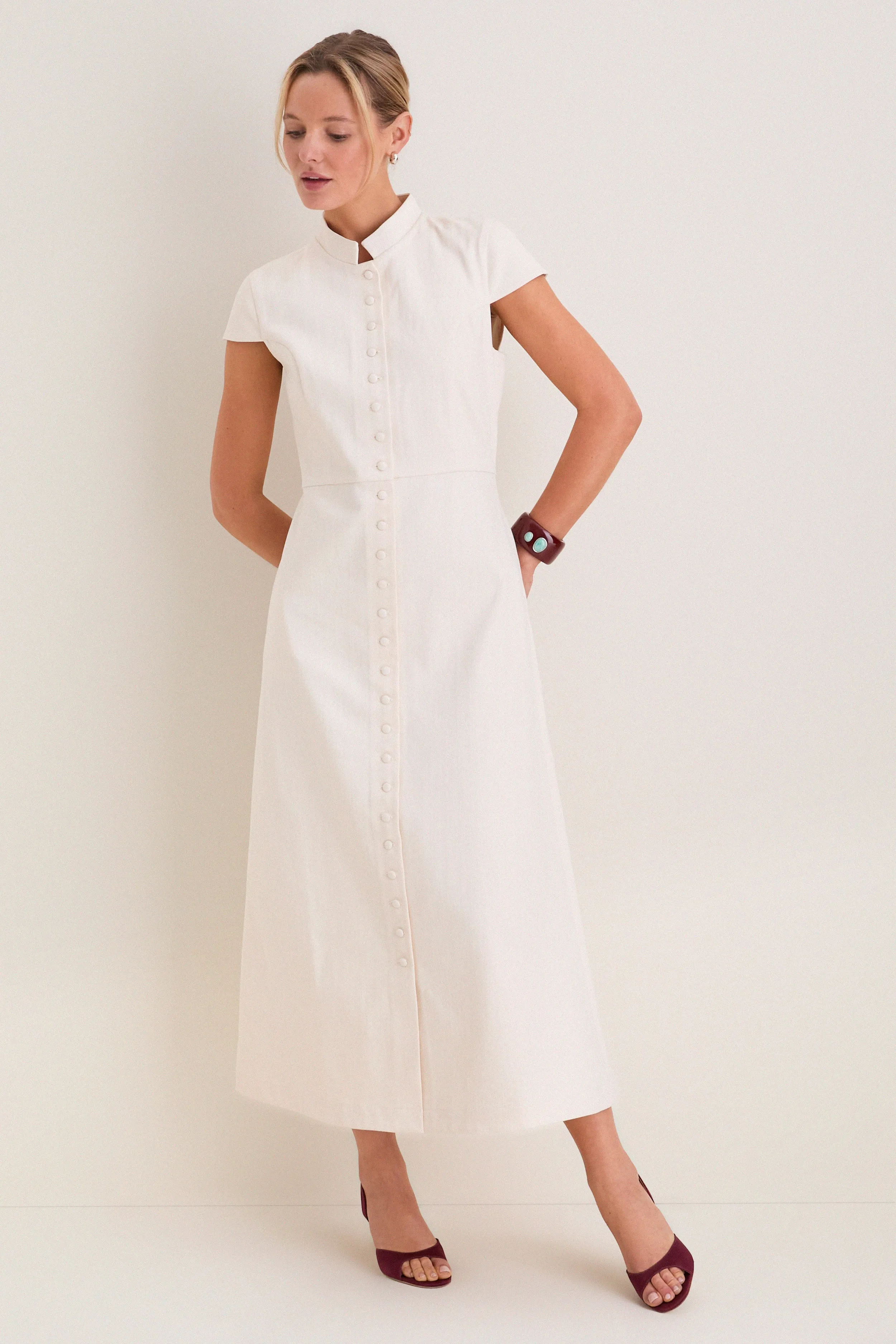 Ecru Summer Denim Amoako Dress sold by Tuckernuck product image thumbnail 3