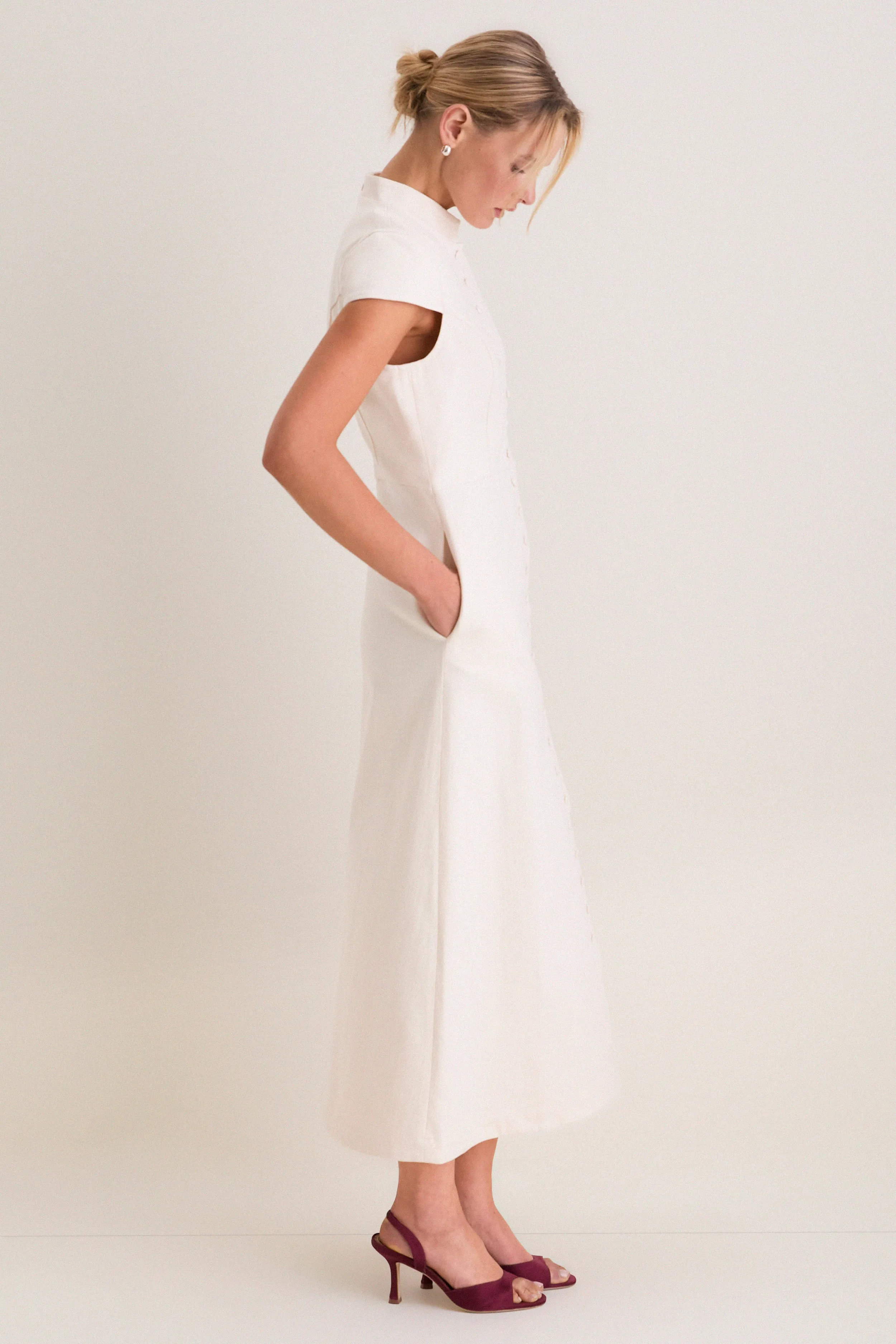 Ecru Summer Denim Amoako Dress sold by Tuckernuck product image thumbnail 4