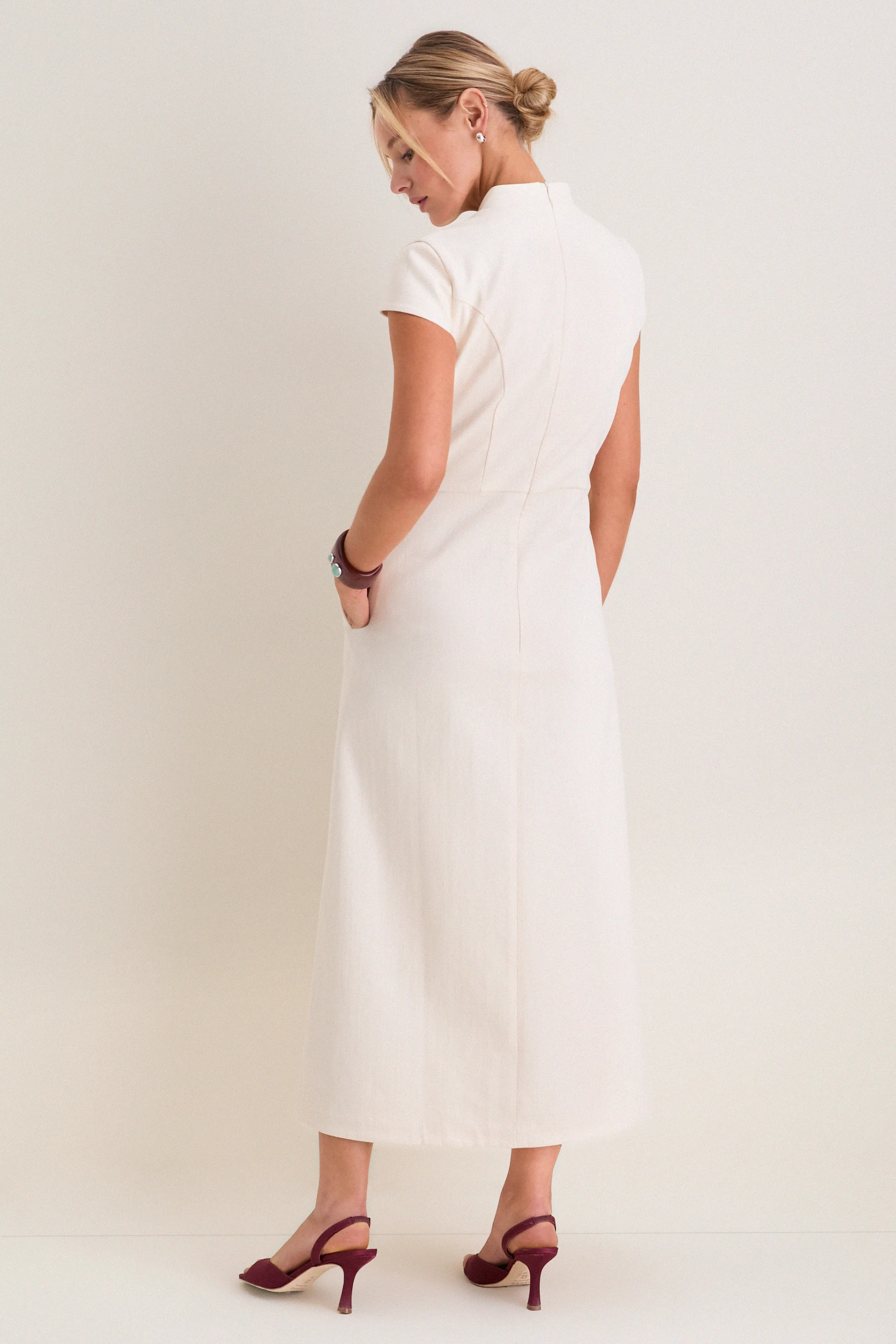 Ecru Summer Denim Amoako Dress sold by Tuckernuck product image thumbnail 5