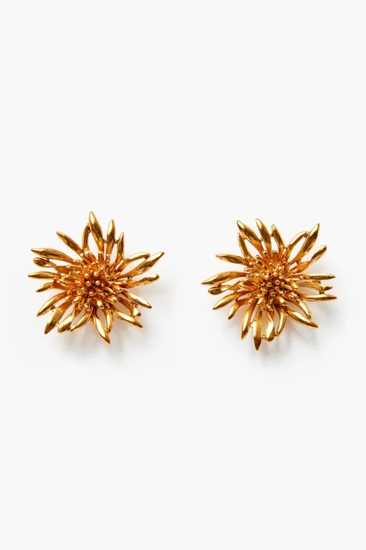 Gold Dahlia Earrings made by Tuckernuck