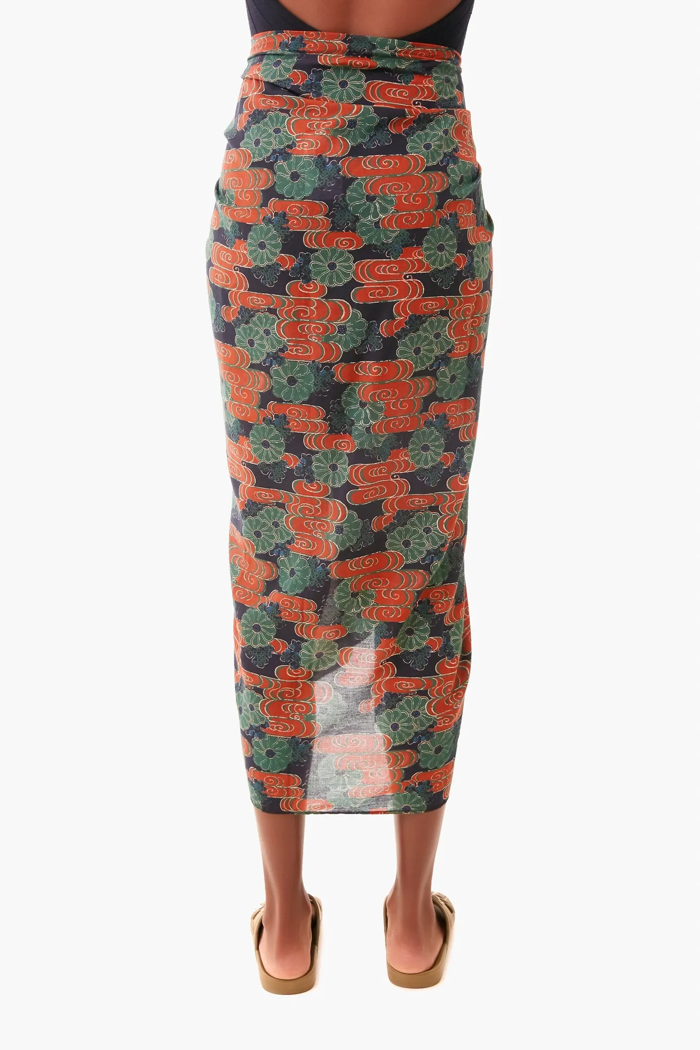 Forest Cloud Floral Printed Paz Coverup sold by Tuckernuck product image thumbnail 3