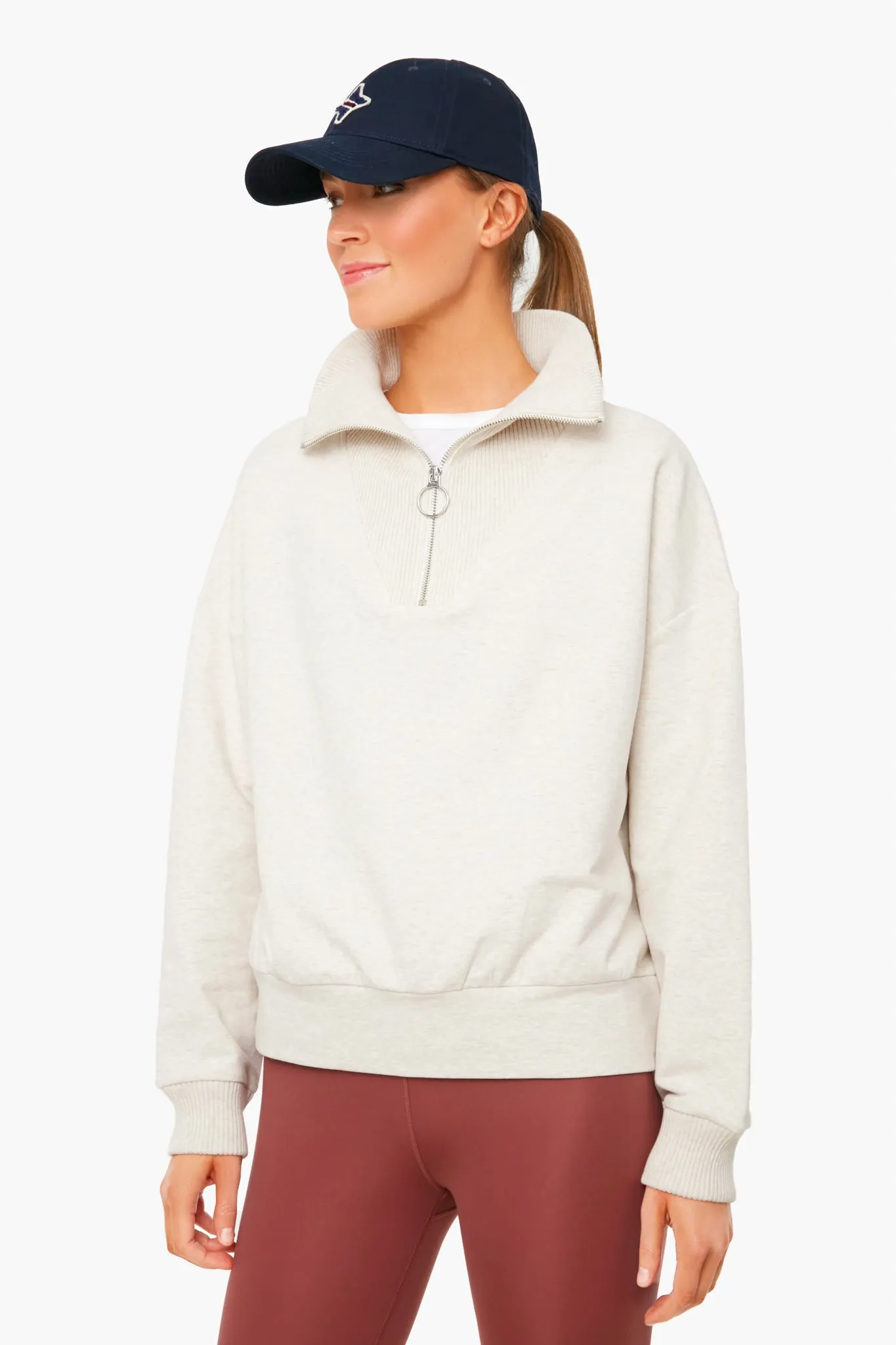 Ivory Marl Miller Sweat sold by Tuckernuck