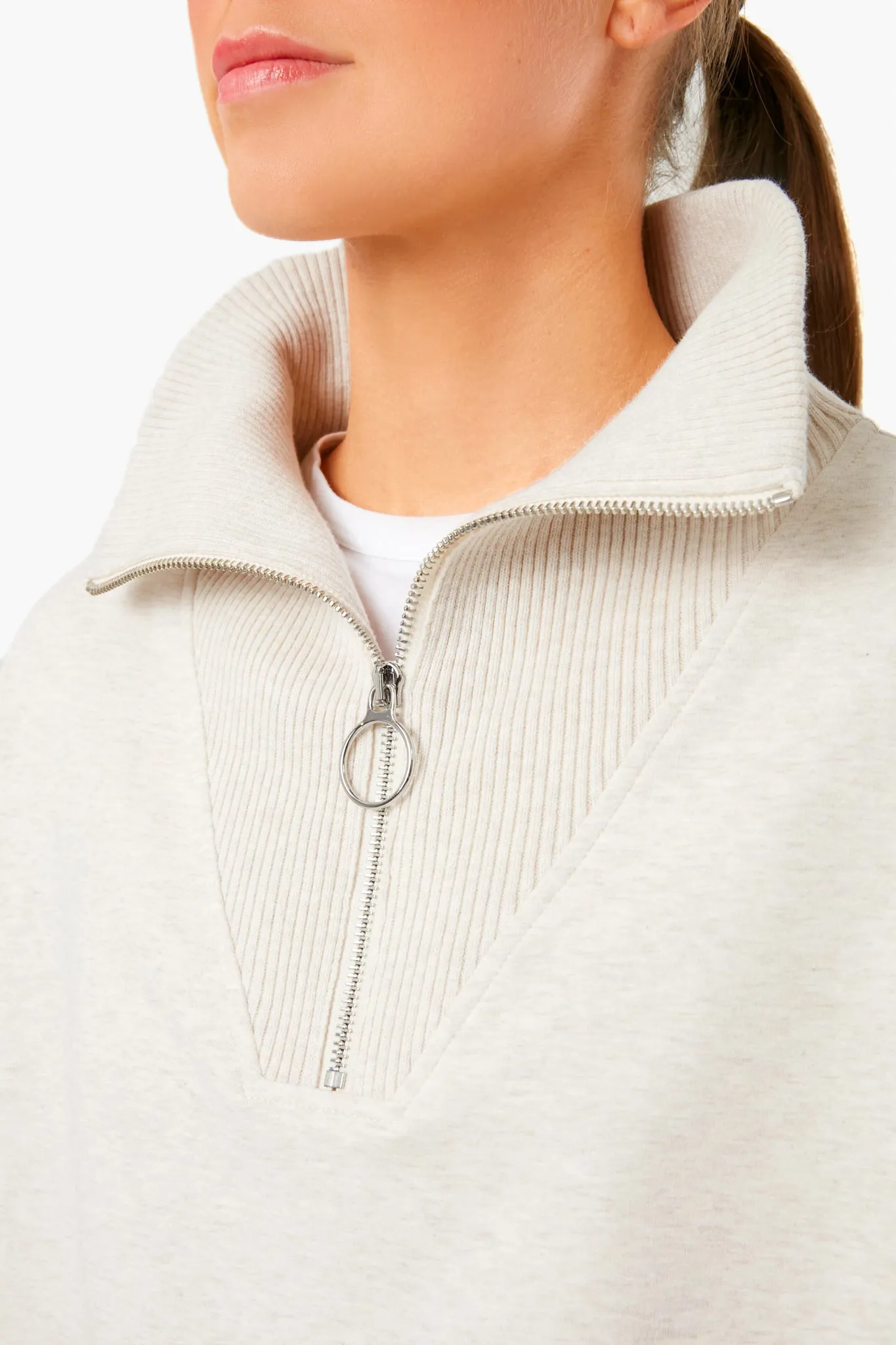 Ivory Marl Miller Sweat sold by Tuckernuck product image thumbnail 5