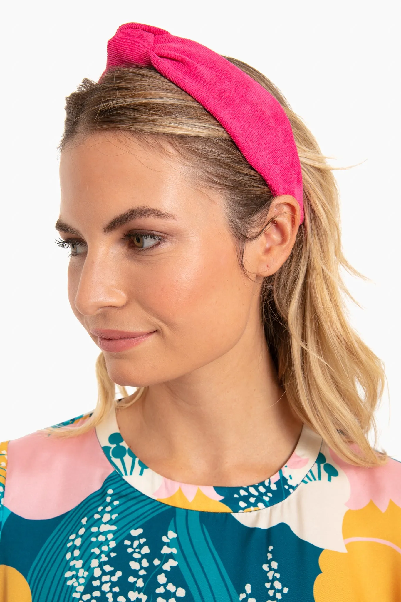 Princess Pink Ribbed Cotton Knotted Headband sold by Tuckernuck product image thumbnail 2