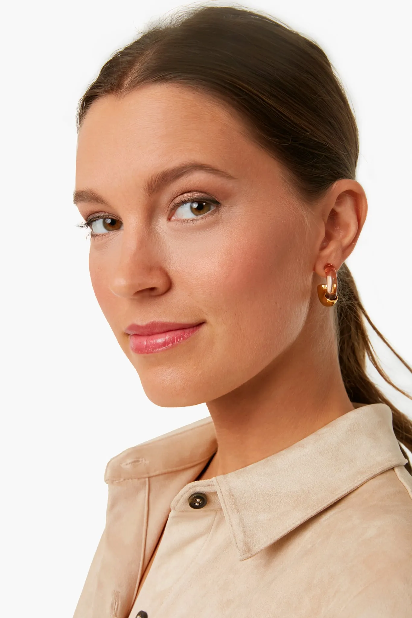 Caramel Infinity Hoops sold by Tuckernuck product image thumbnail 2