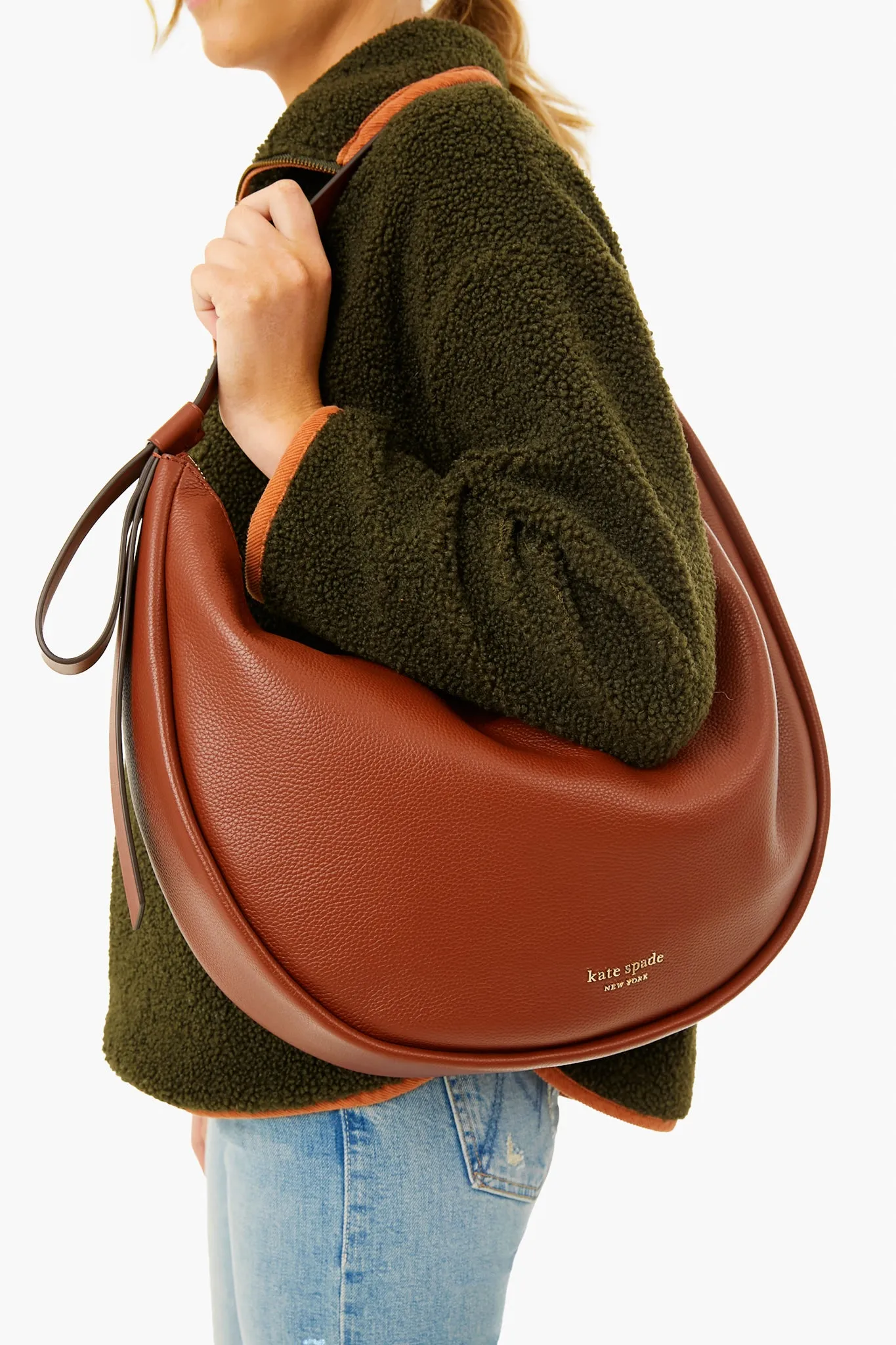 Deep Umber Smile Large Shoulder Bag sold by Tuckernuck product image thumbnail 2