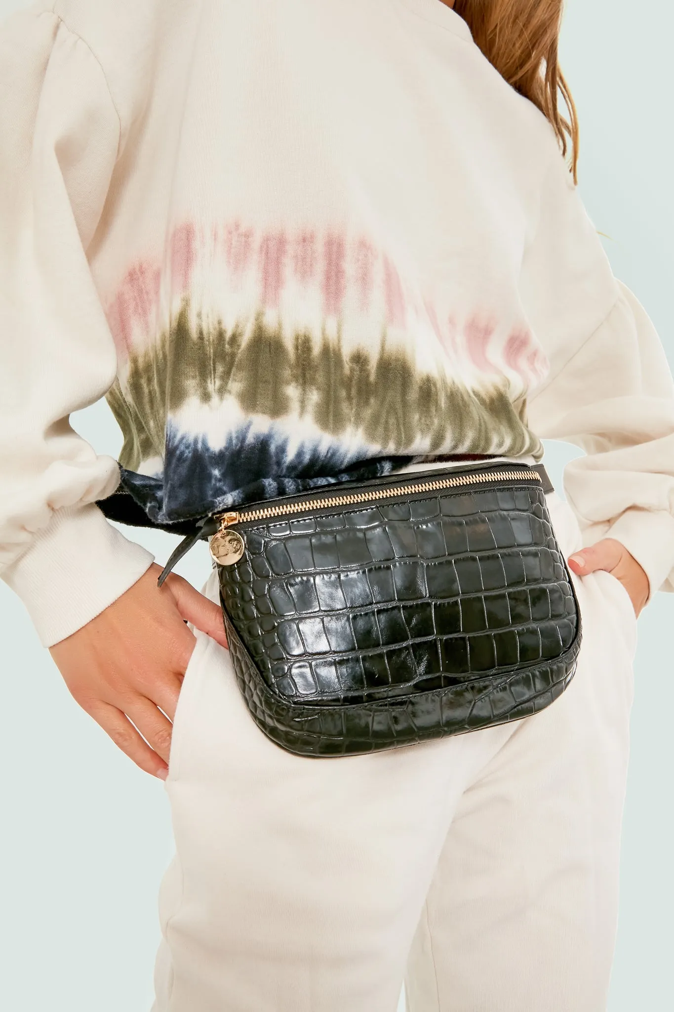 Black Croco Fanny Pack sold by Tuckernuck product image thumbnail 2