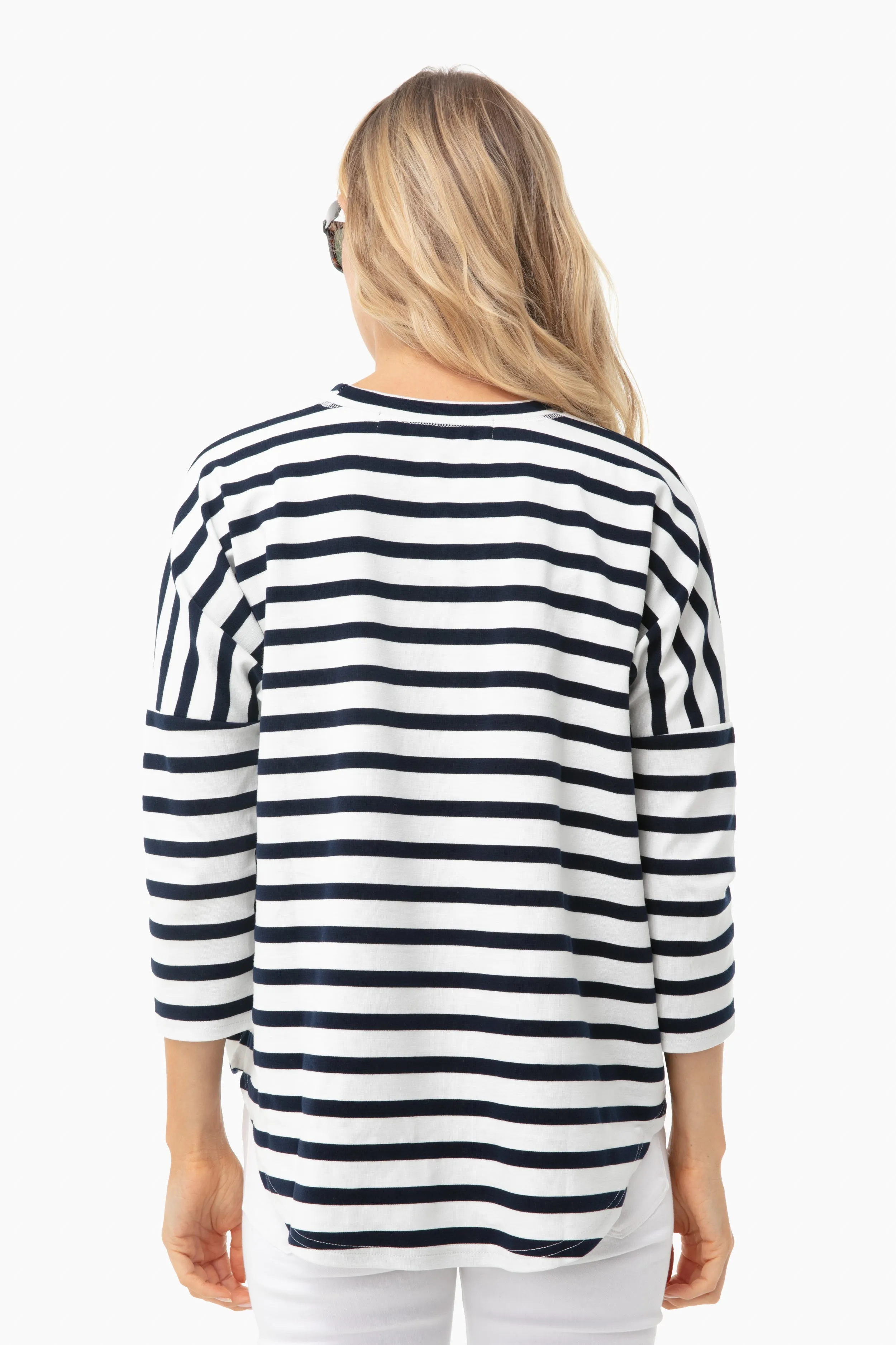Navy and White Swing Sweatshirt sold by Tuckernuck product image thumbnail 4