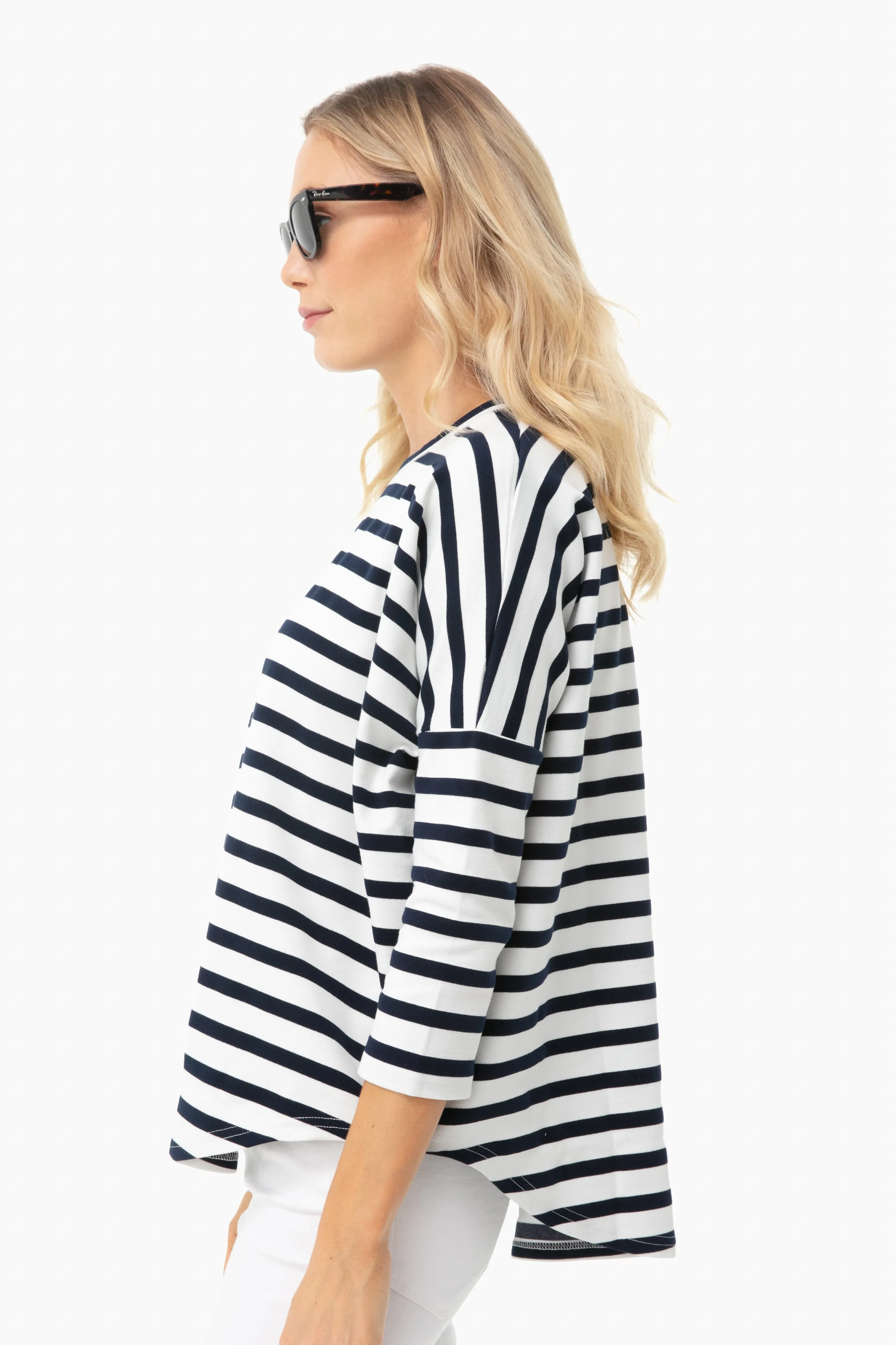 Navy and White Swing Sweatshirt sold by Tuckernuck product image thumbnail 5
