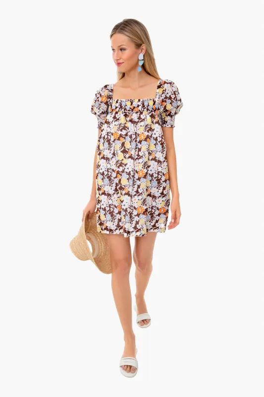 Reverie Smocked Mini Dress made by Tory Burch
