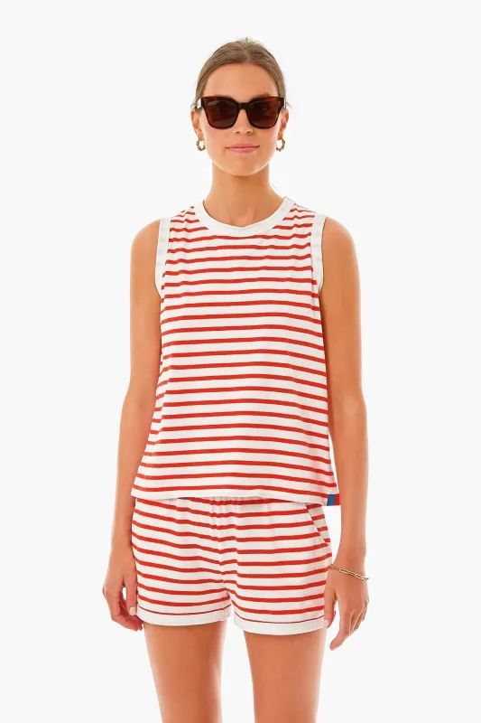 The White and Poppy Tank made by Kule