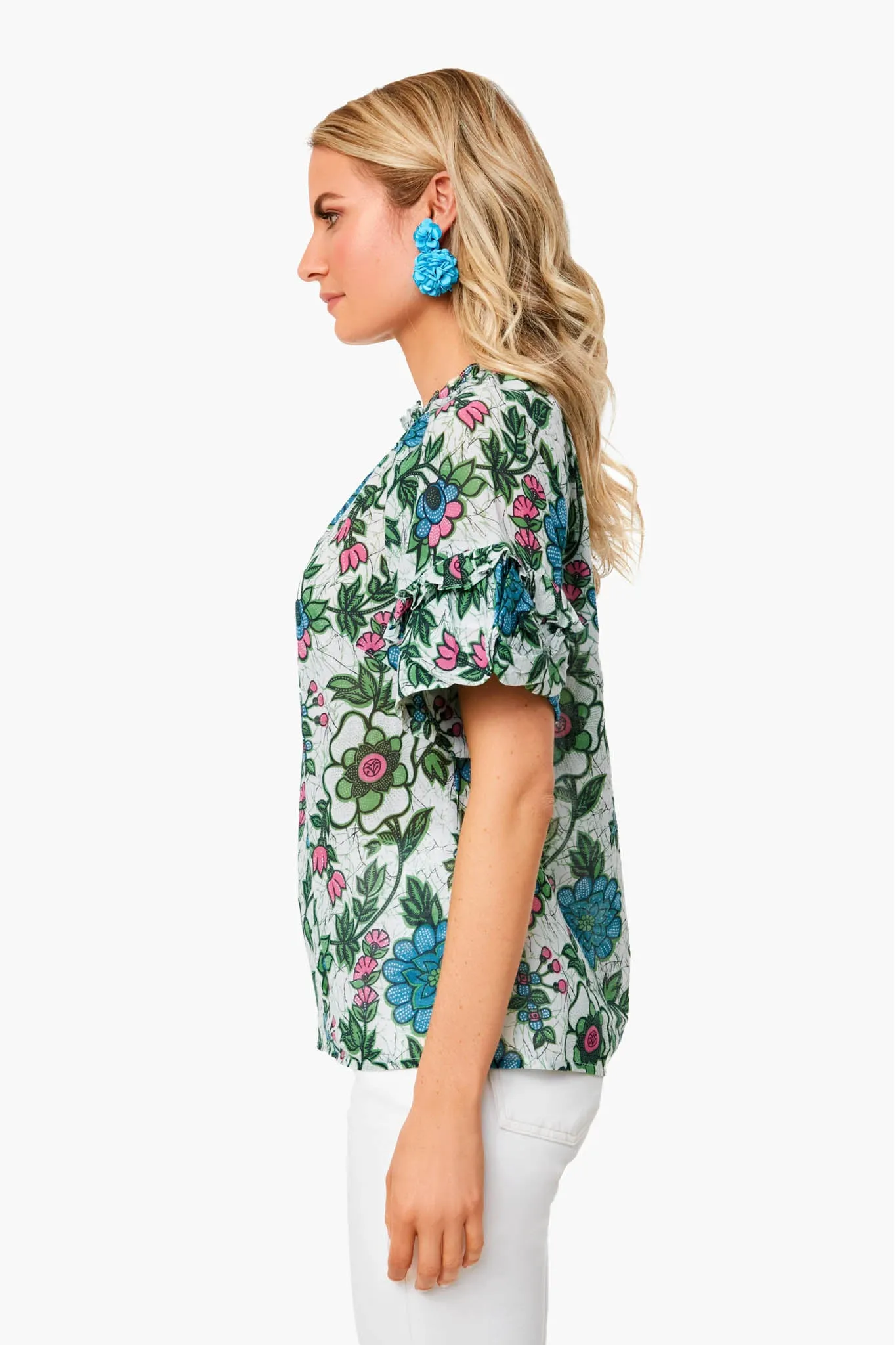 Freyja Flower White Marie Top sold by Tuckernuck product image thumbnail 3