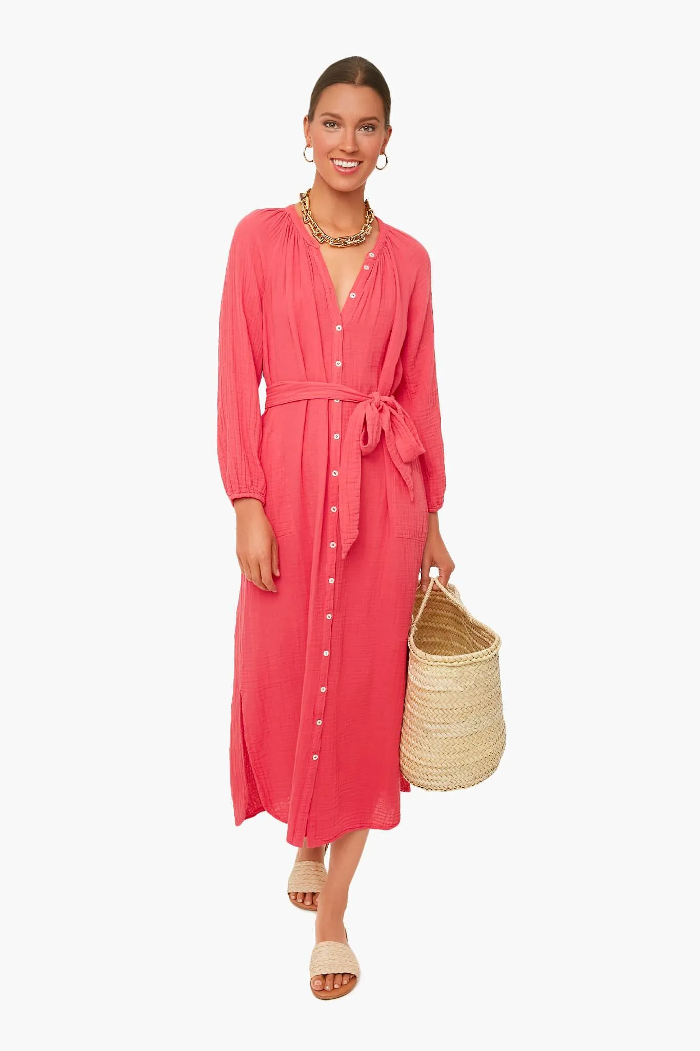 Rose Coral Irys Dress sold by Tuckernuck product image thumbnail 2