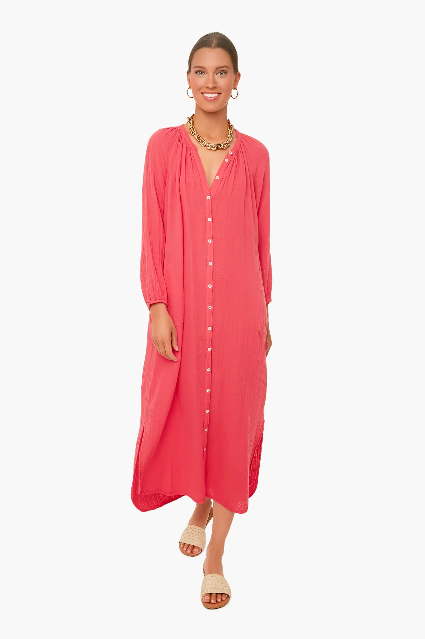 Rose Coral Irys Dress sold by Tuckernuck