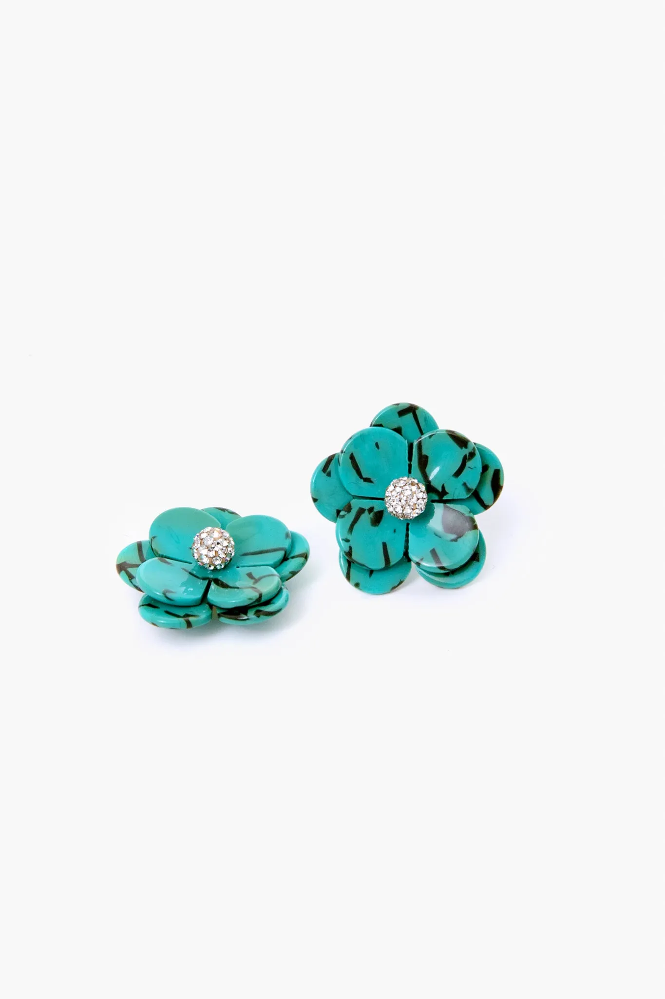 Turquoise Poppy Button Earrings sold by Tuckernuck