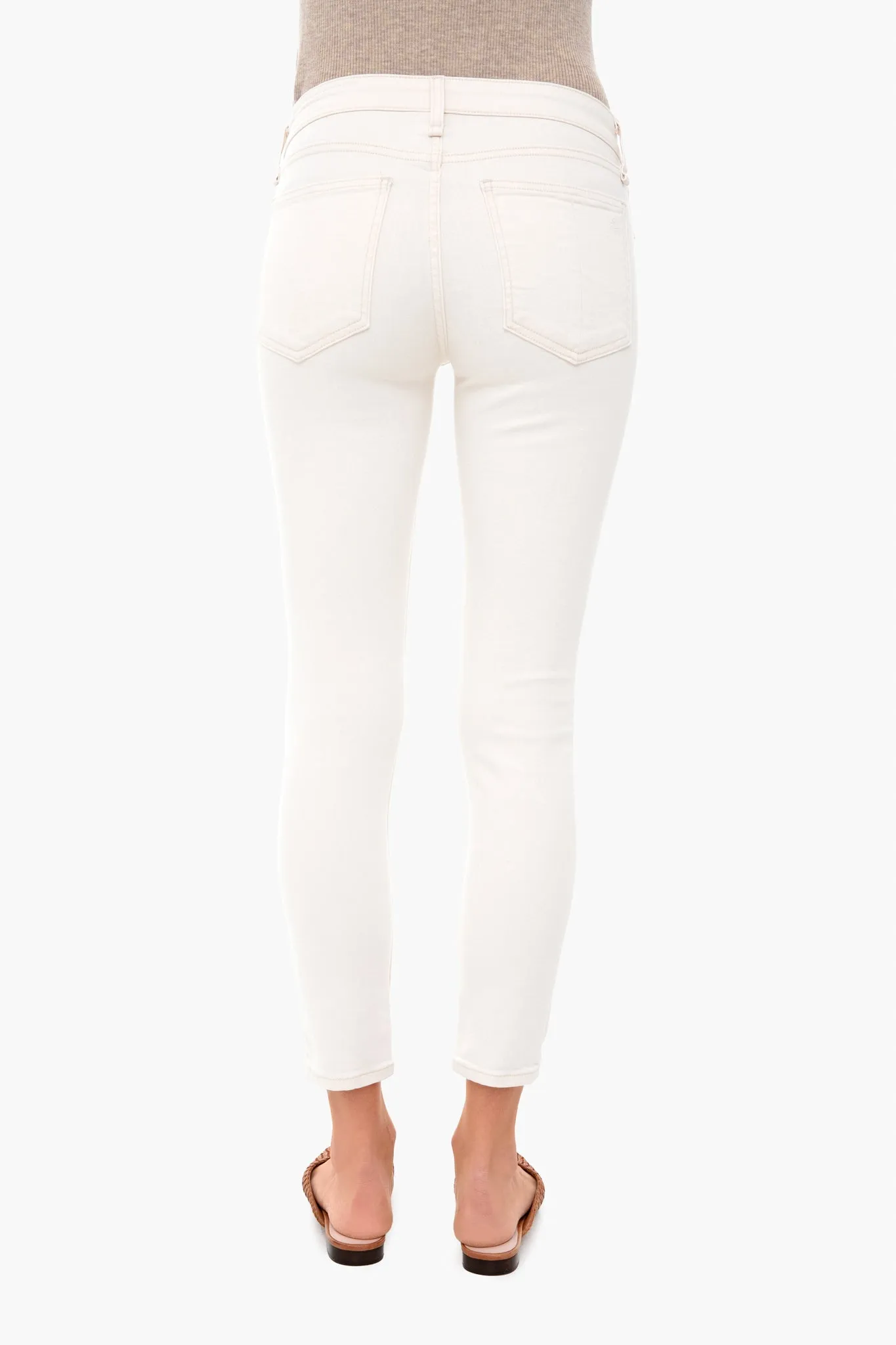 Ecru Cate Mid Rise Ankle Skinny sold by Tuckernuck product image thumbnail 2