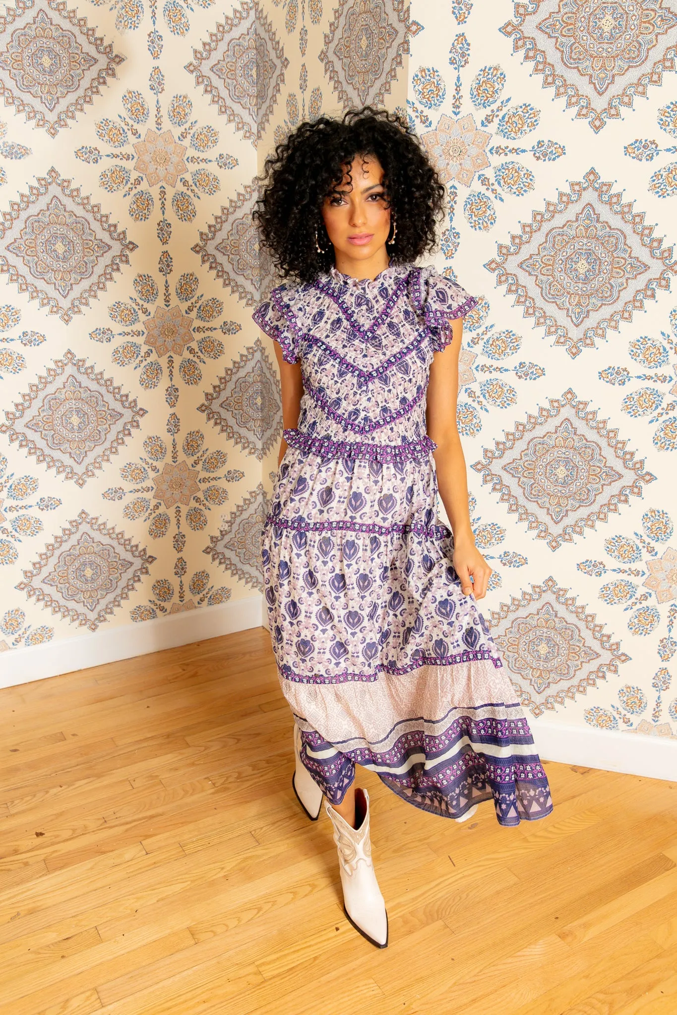 Violet Brigitte Border Dress sold by Tuckernuck product image thumbnail 2