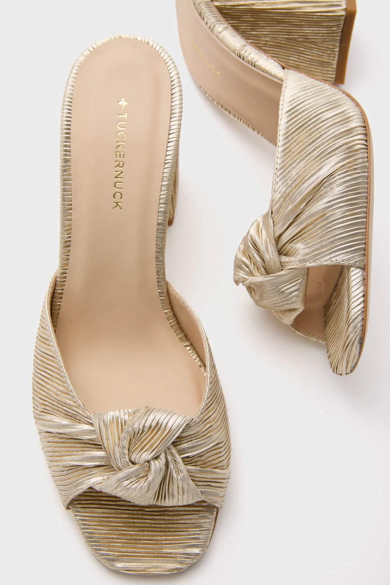 Gold Pleated Blake Heels sold by Tuckernuck product image thumbnail 2