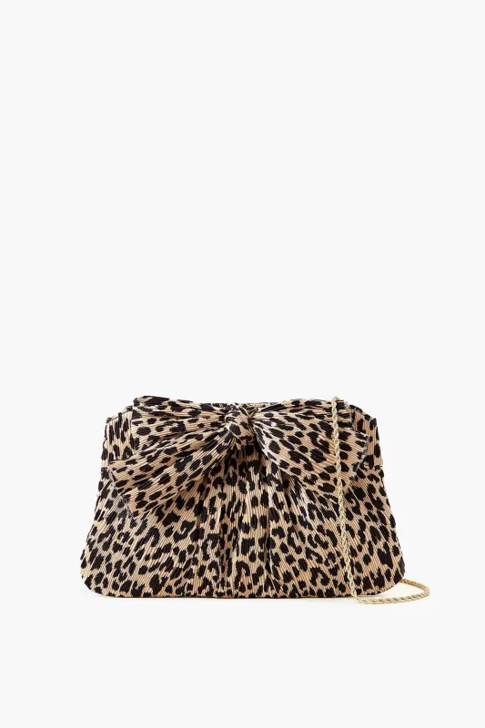 Leopard Rayne Pleated Frame Clutch sold by Tuckernuck