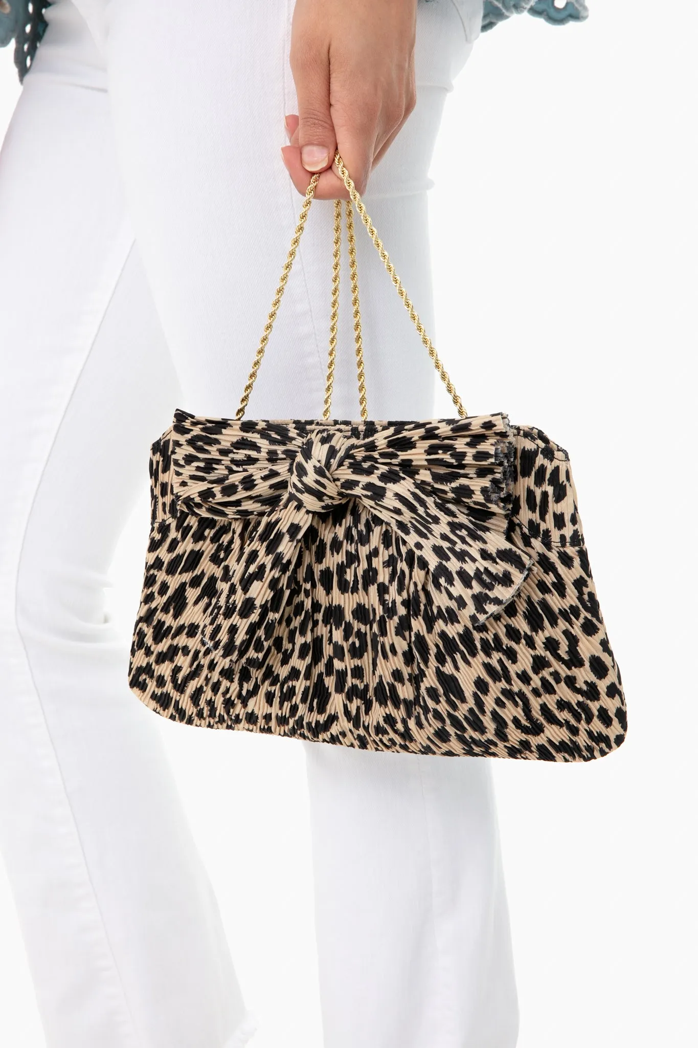 Leopard Rayne Pleated Frame Clutch sold by Tuckernuck product image thumbnail 2