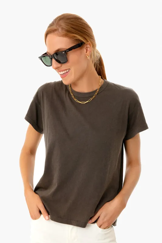 Chestnut Boxy Crew Tee sold by Tuckernuck